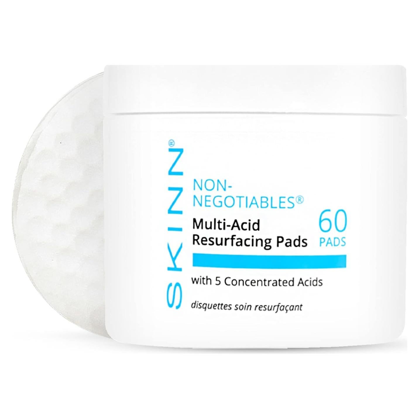 Almohadillas Exfoliantes Multi-Ácido SKINN - 60 Unidades