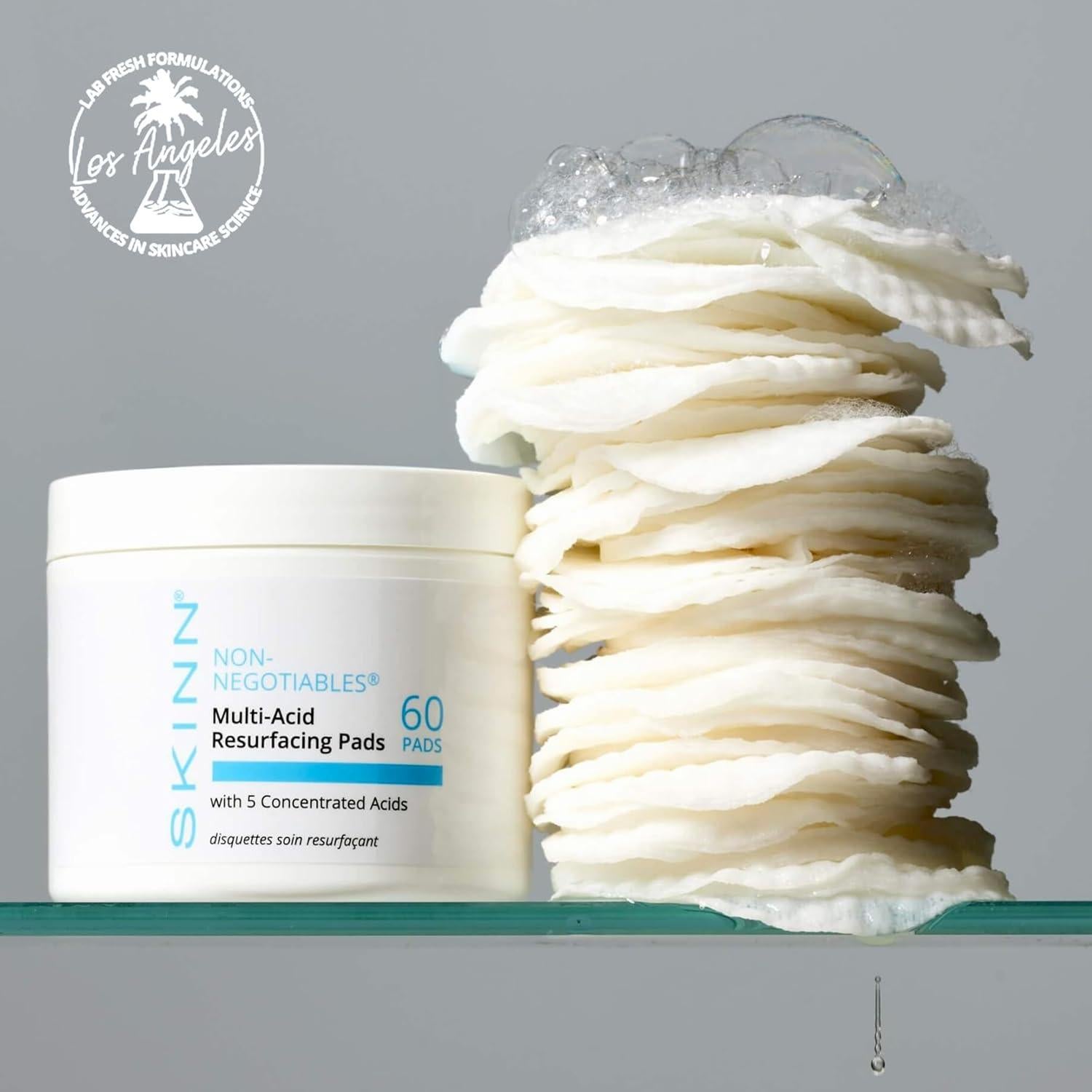 Almohadillas Exfoliantes Multi-Ácido SKINN - 60 Unidades