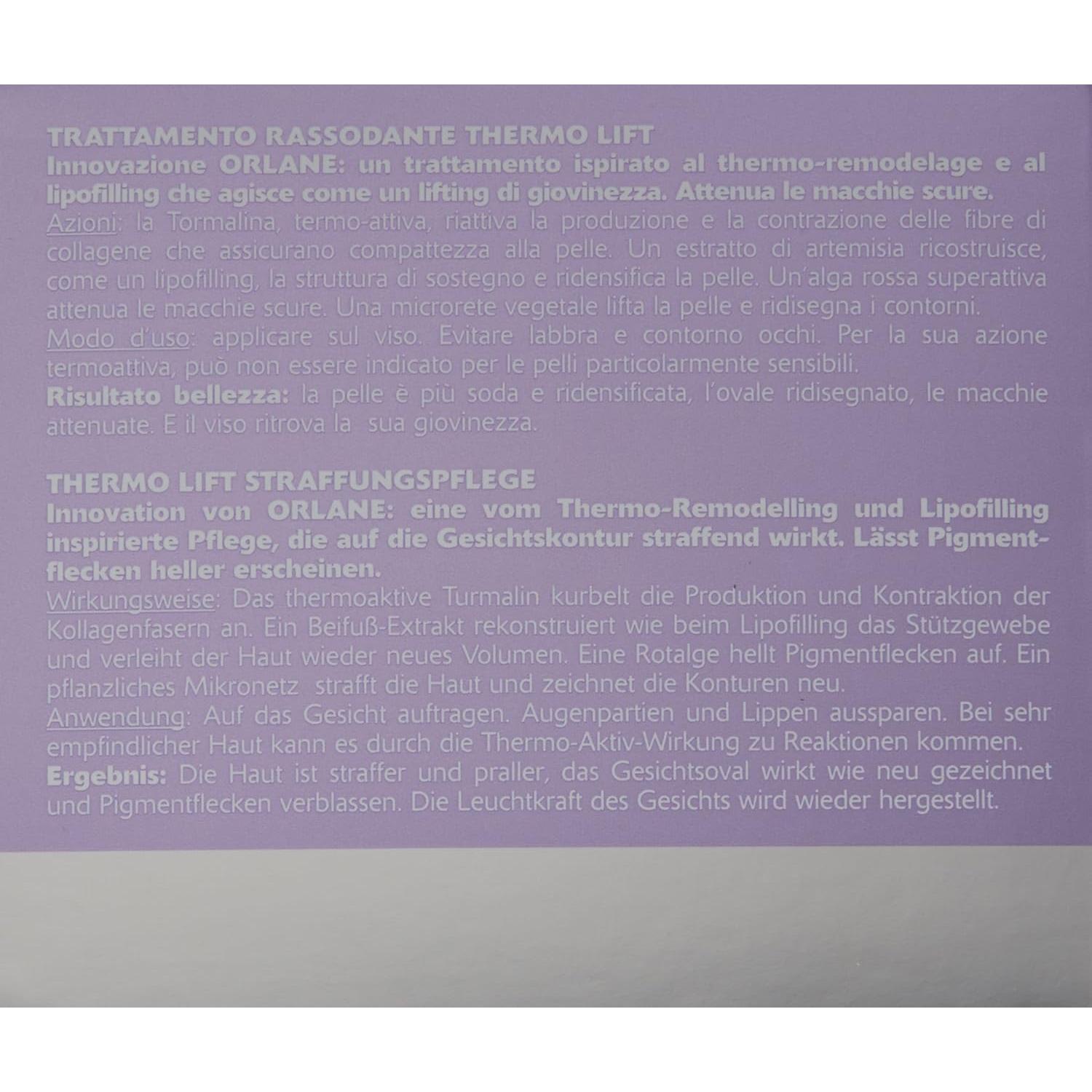 Crema Firmante Thermo Lift Orlane Paris 50 g - Remodela el Rostro