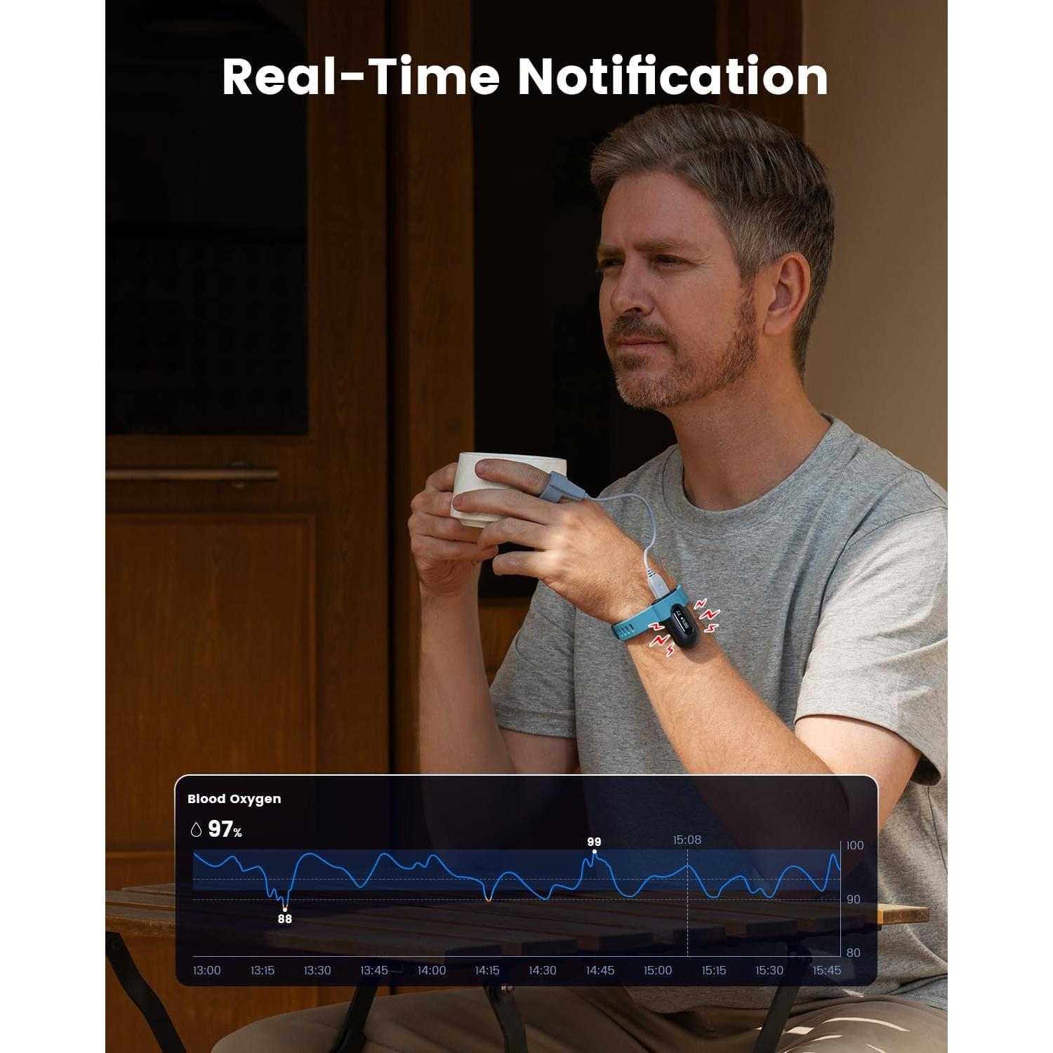 Oxímetro de Pulso Vibeat OxyU - Monitor de Oxígeno Bluetooth