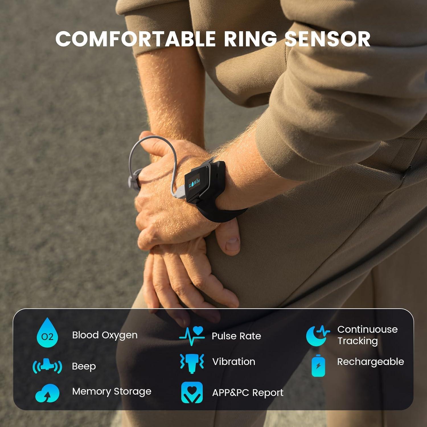 Oxímetro de Pulso de Muñeca Wellue Bluetooth con APP y Batería de 72h