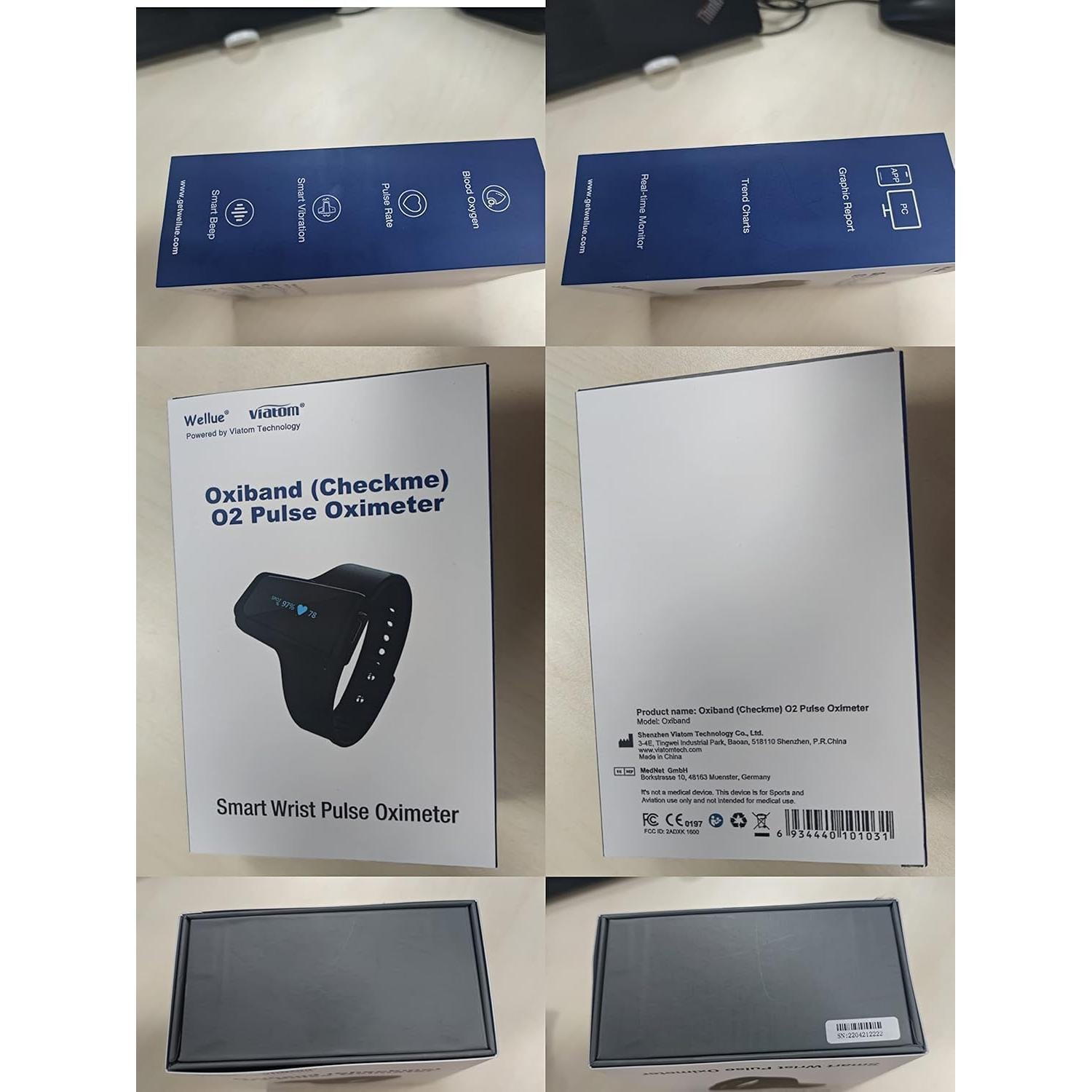 Oxímetro de Pulso de Muñeca Wellue Bluetooth con APP y Batería de 72h