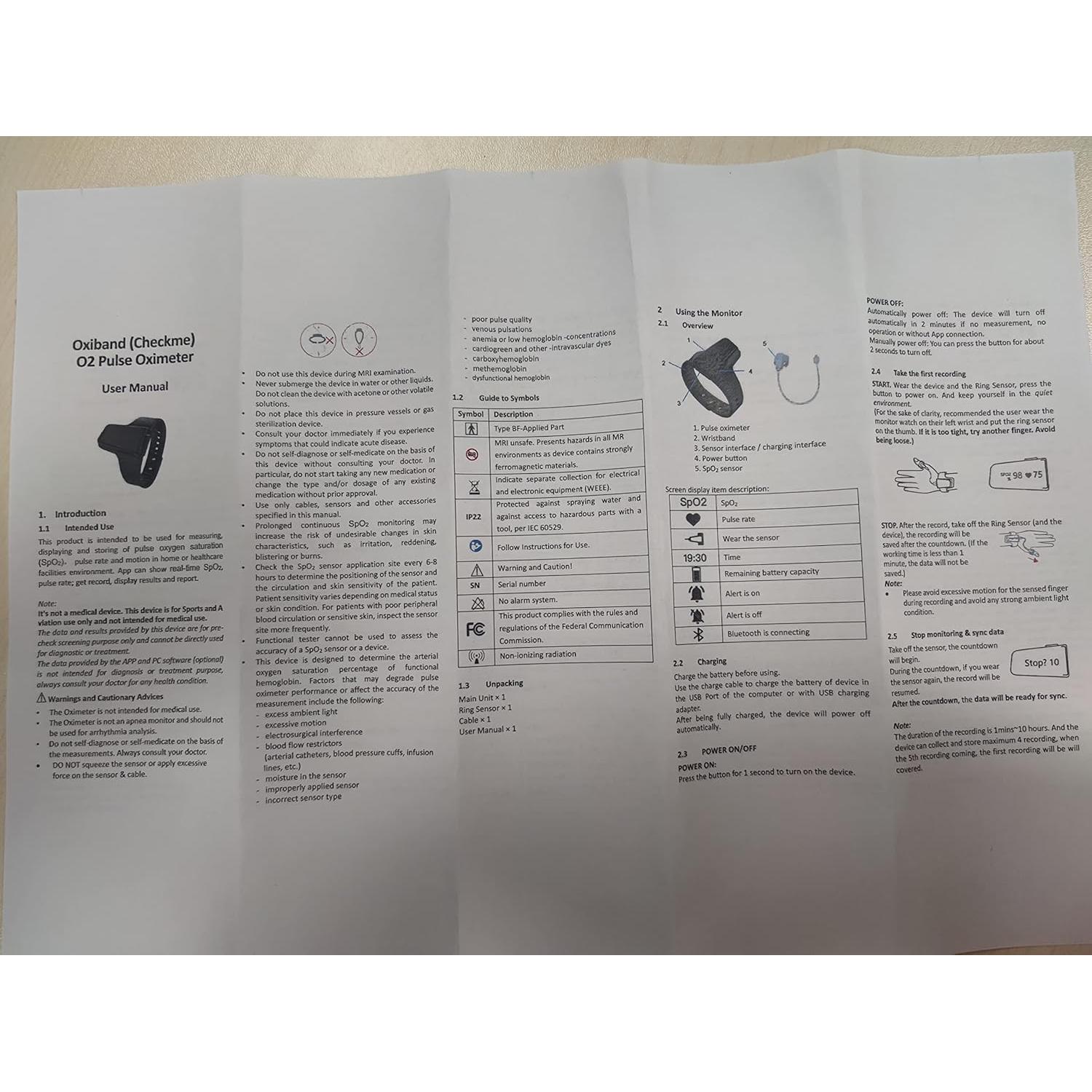 Oxímetro de Pulso de Muñeca Wellue Bluetooth con APP y Batería de 72h