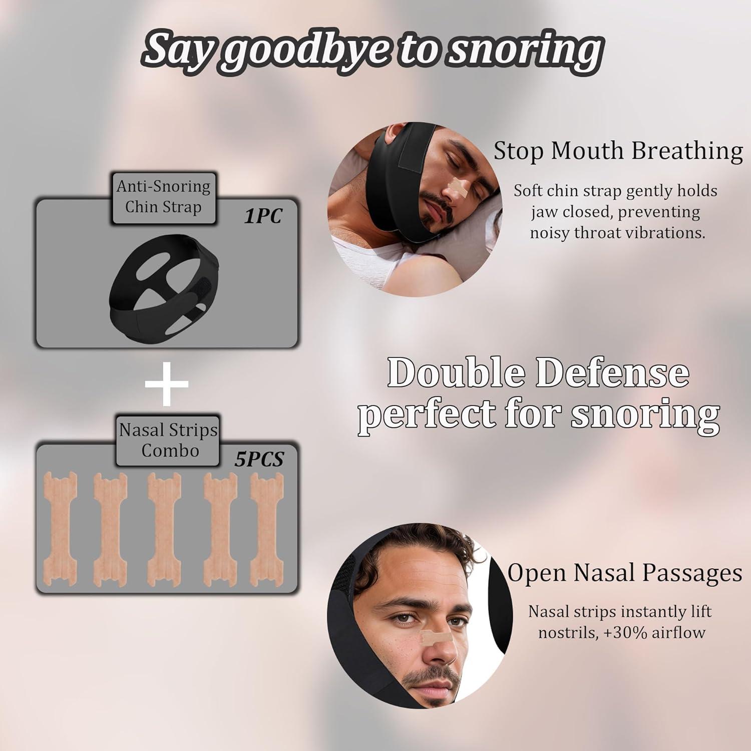 Correa de Barbilla Antisnoring YUSAVHO Ajustable para CPAP