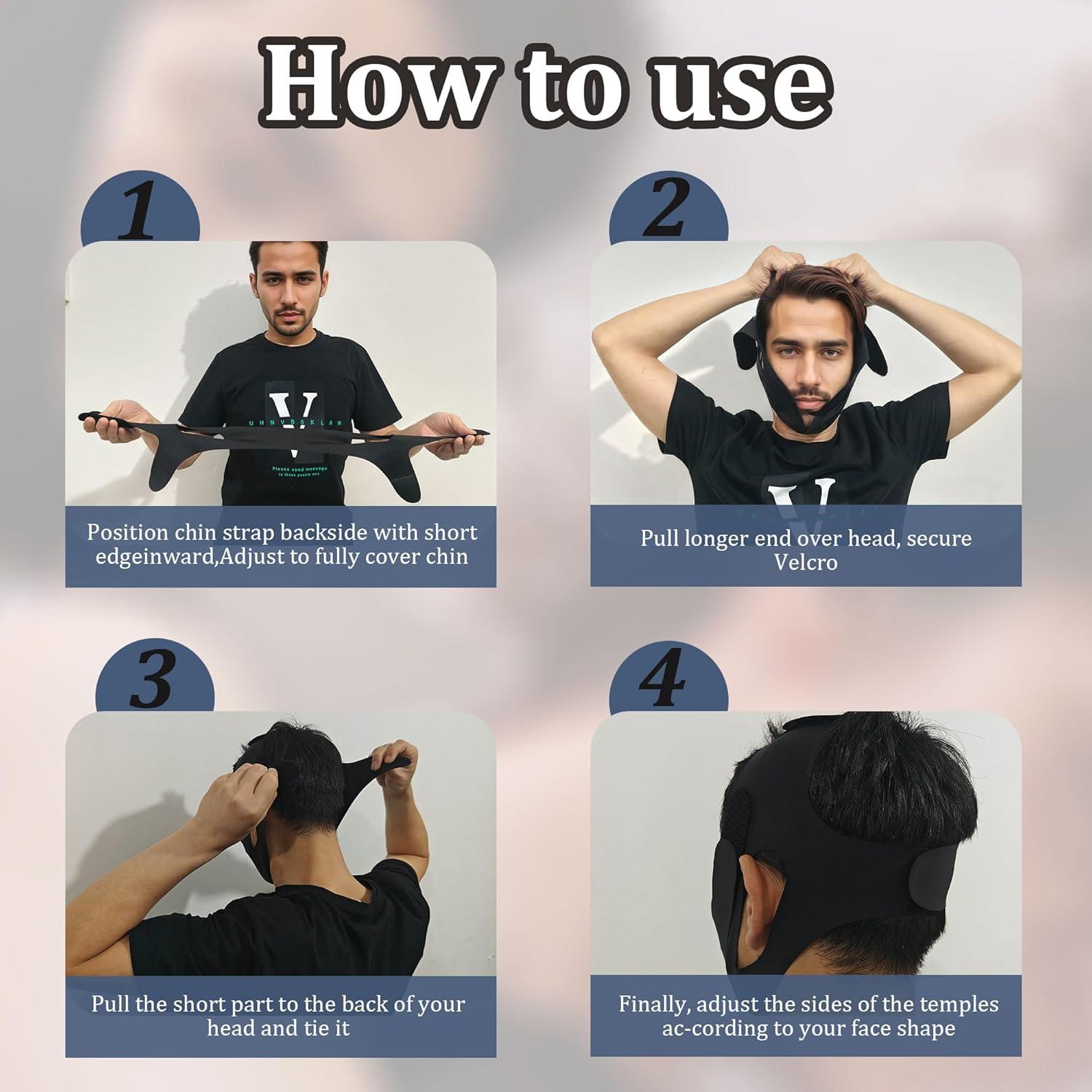 Correa de Barbilla Antisnoring YUSAVHO Ajustable para CPAP