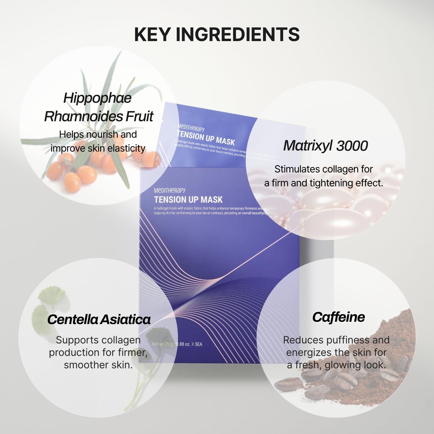 Mascarilla Facial Tension Up Meditherapy - Colágeno Coreano 5EA