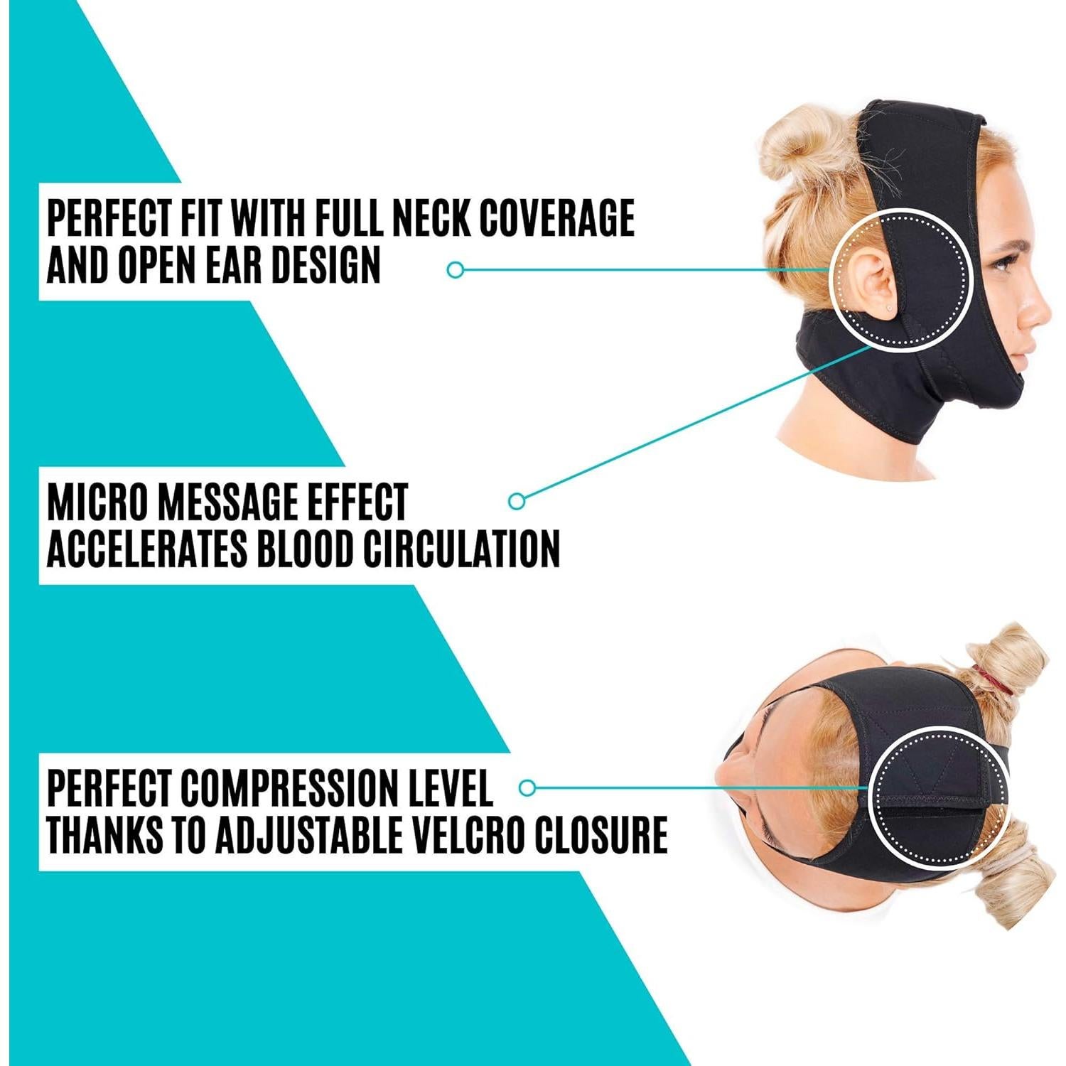 Prenda de Compresión Facial INVERA para Recuperación Postquirúrgica