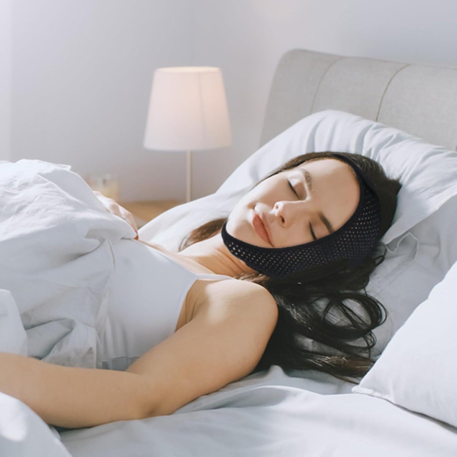 Correa Anti Ronquidos MOCCOOL Ajustable Transpirable 2 Piezas