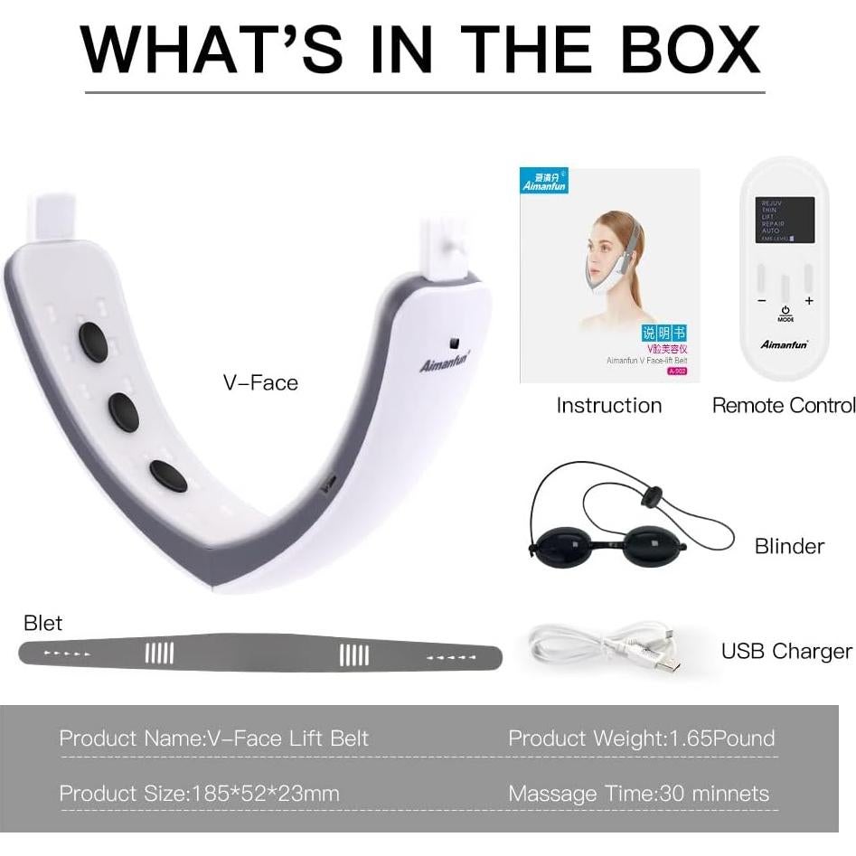 Dispositivo Facial Eléctrico Aimanfun para Doble Papada 17.8cm