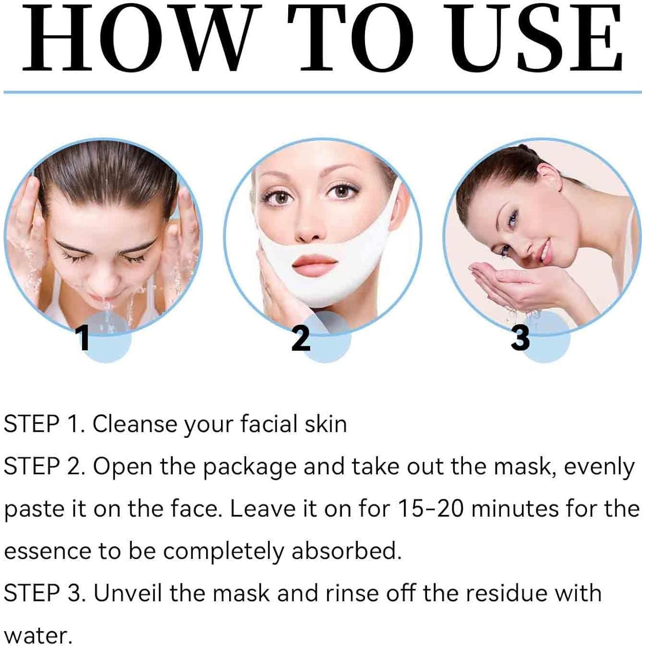 Mascarilla Levantadora Doble Papada Chinology - 5pcs Colágeno