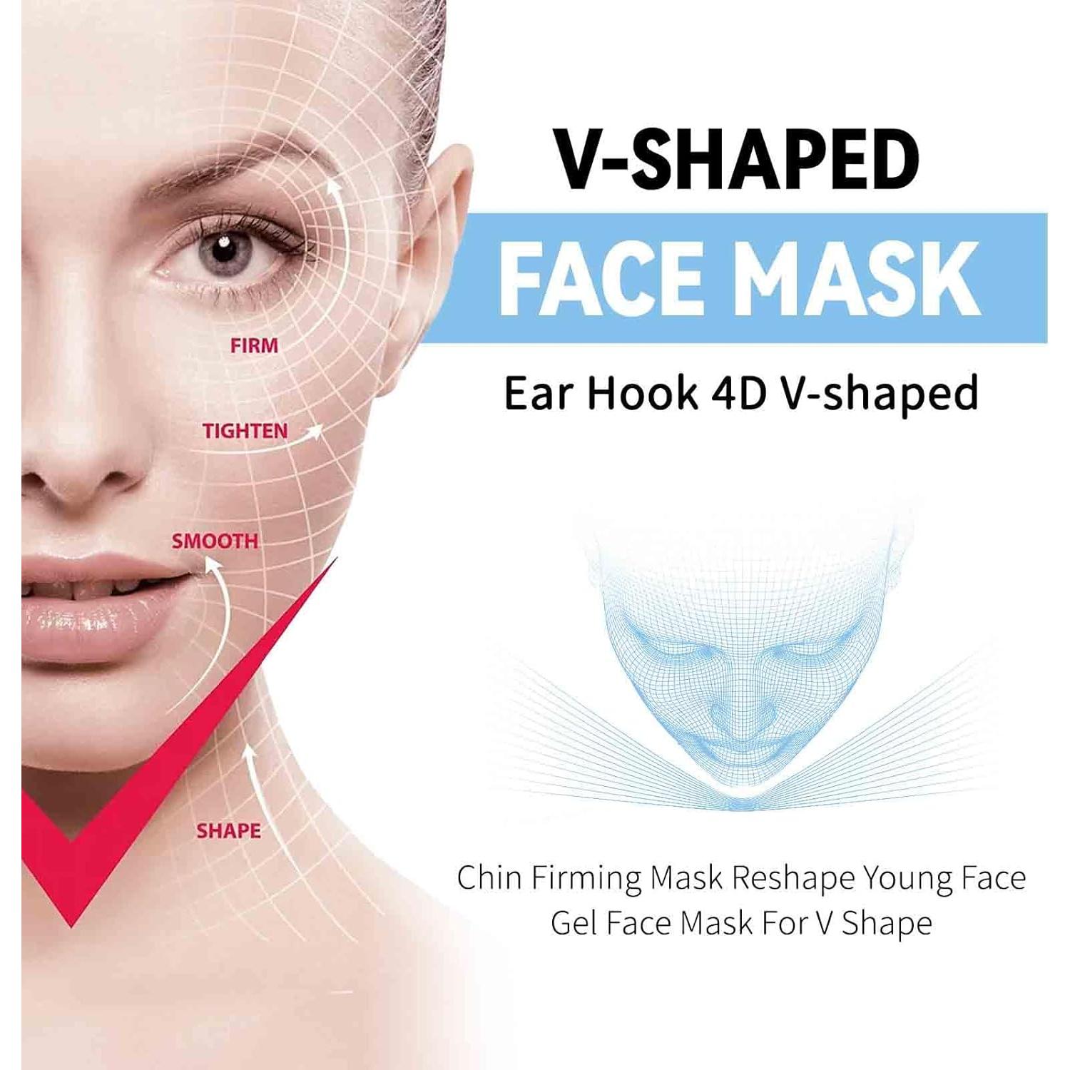 Mascarilla Levantadora Doble Papada Chinology - 5pcs Colágeno