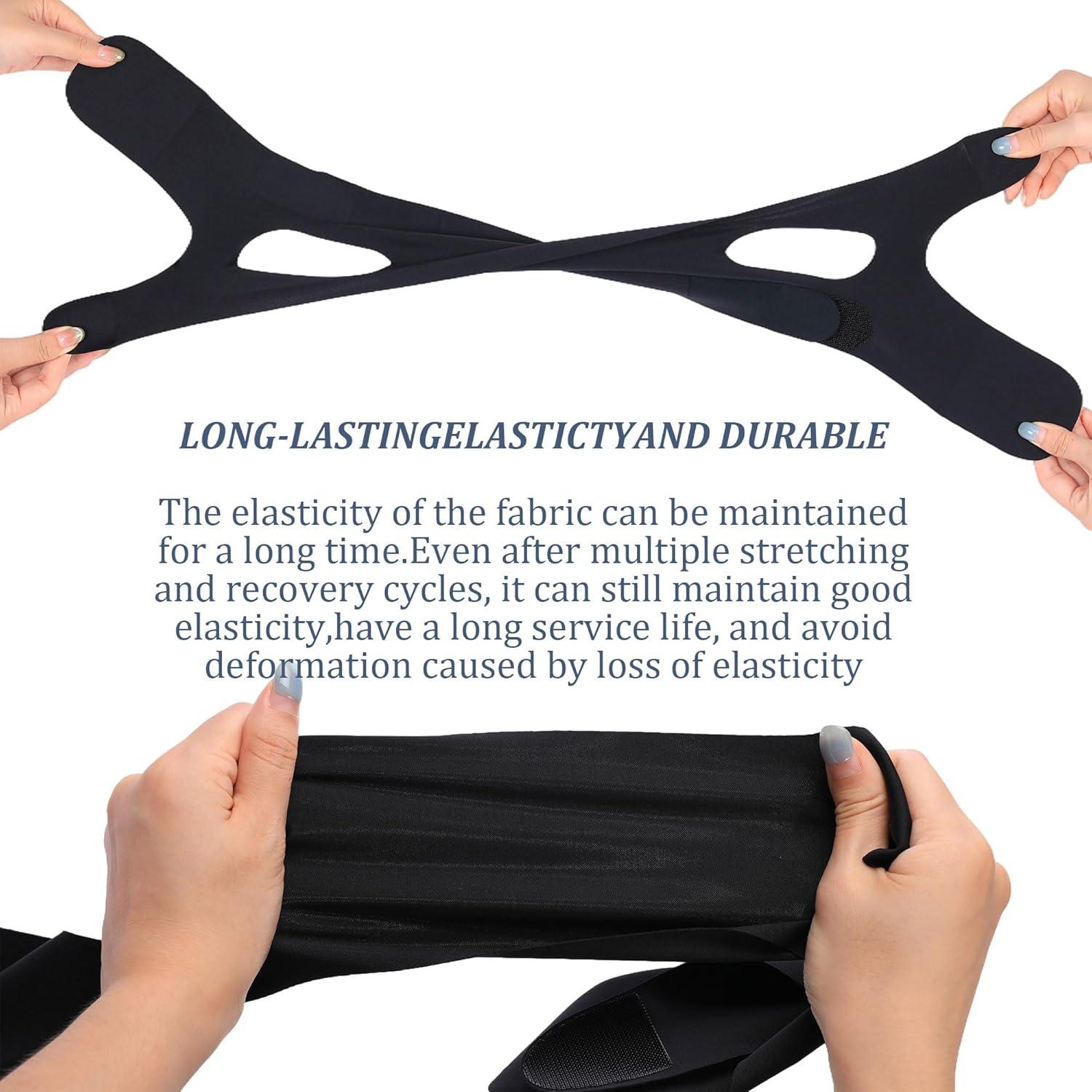 Correa de Barbilla Antisnoring YUSAVHO Ajustable Negro