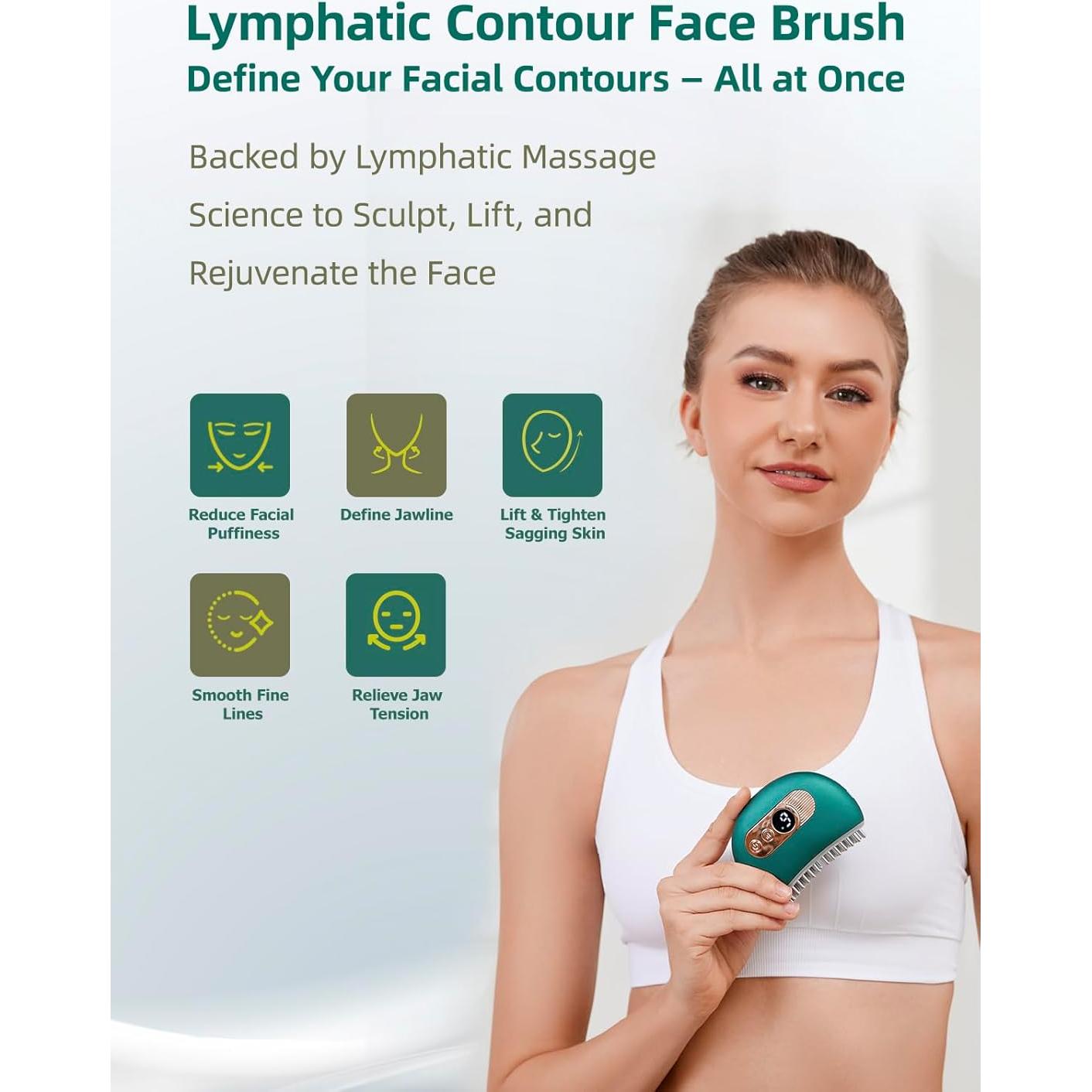 Cepillo Facial Kinbana para Drenaje Linfático - Verde