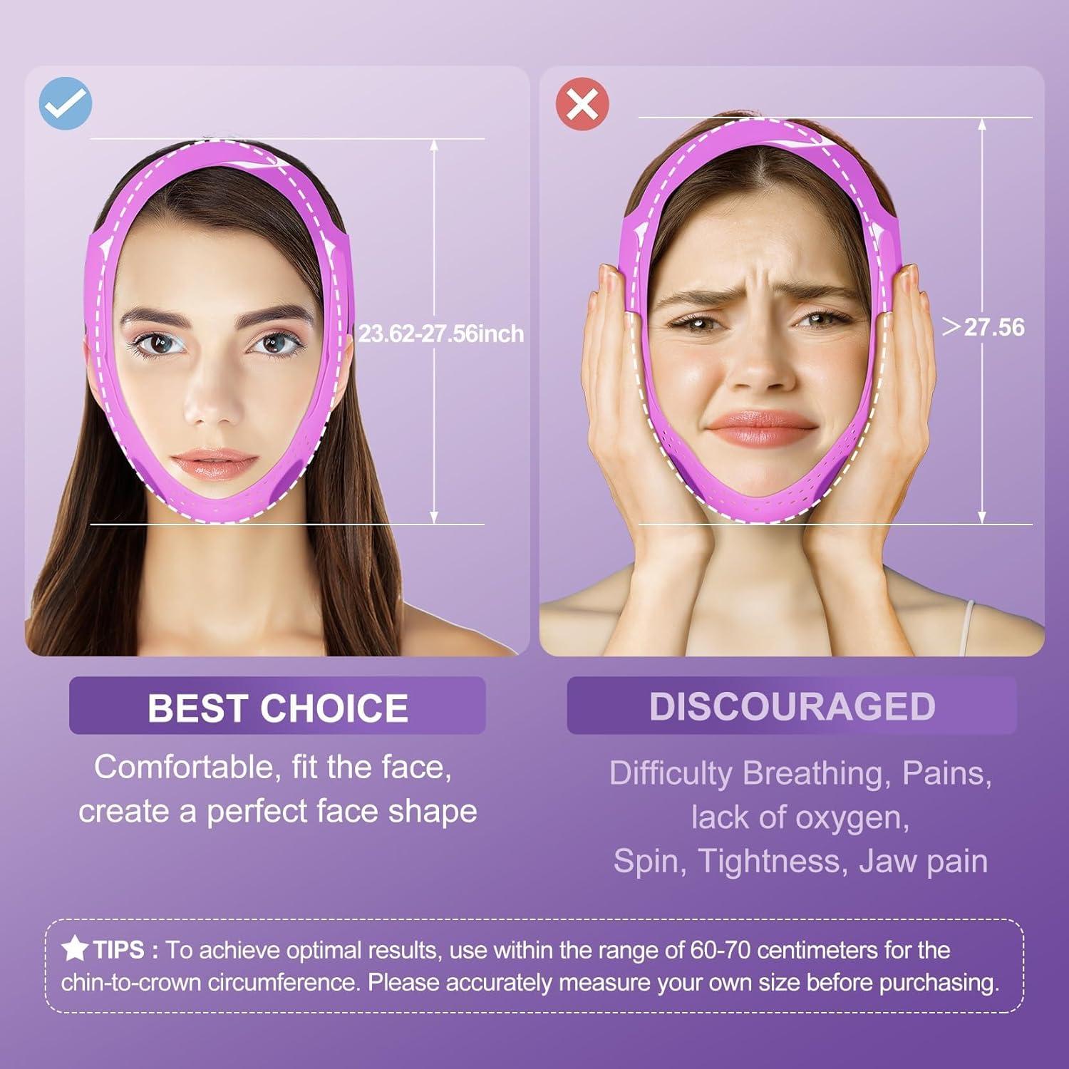 Correa para Barbilla V-Line JUSRON Silicona Suave 60-70 cm