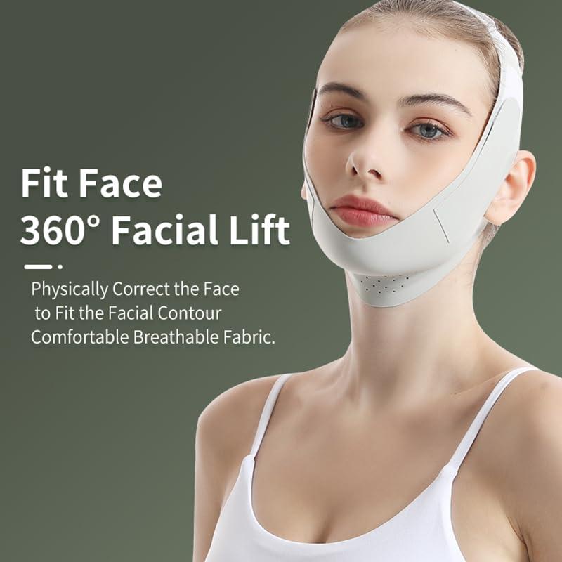 Reductor de Papada Yiiektily, Cinturón Facial Ajustable 57cm