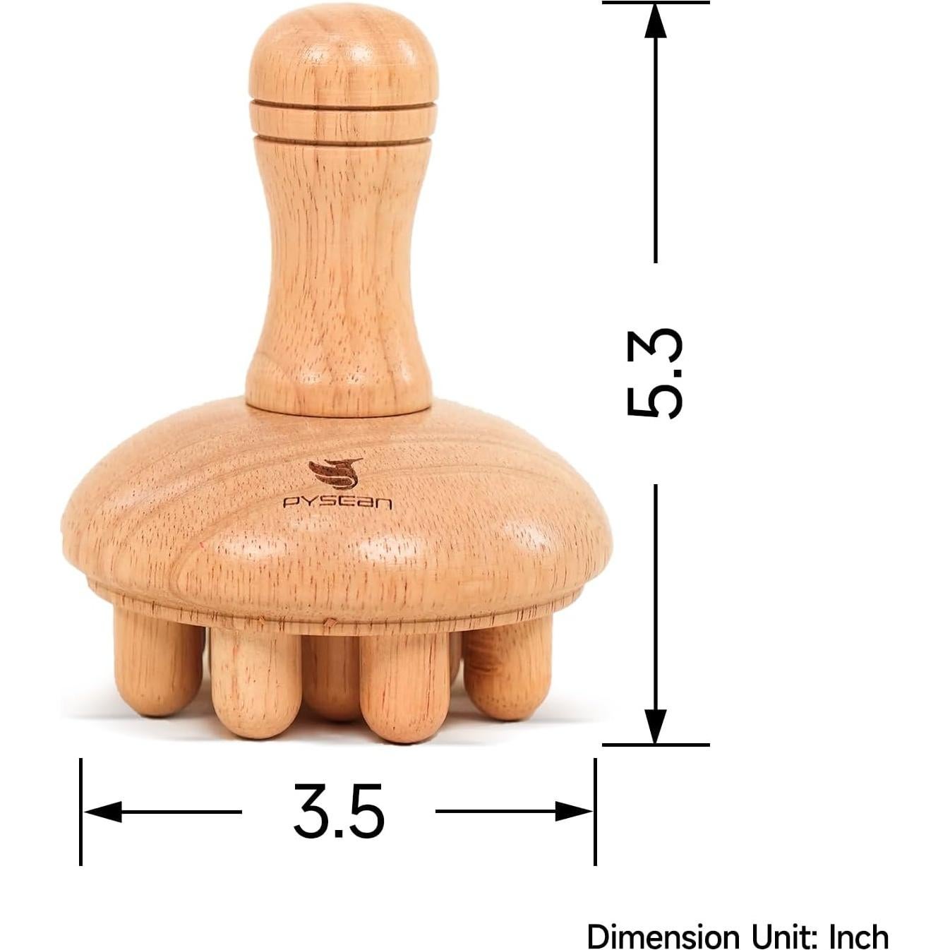 Masajeador de Champiñón de Madera PYSEAN 13.5 cm Anticelulitis