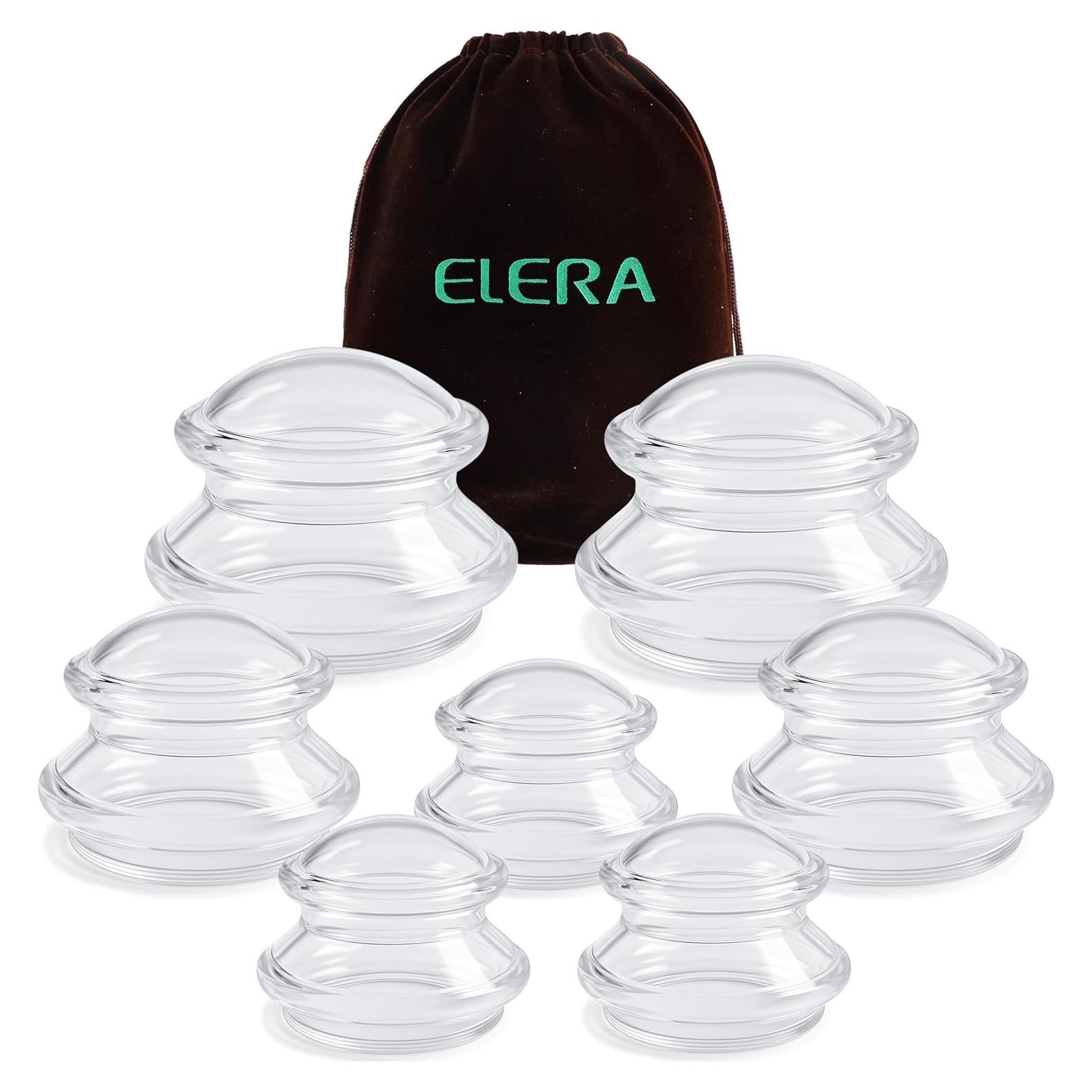 Juego de Ventosas de Silicona ELERA para Masaje y Celulitis