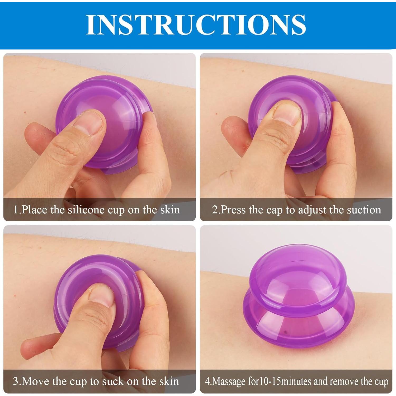 Kit de Ventosas de Silicona Excitsayno para Masaje y Alivio Muscular