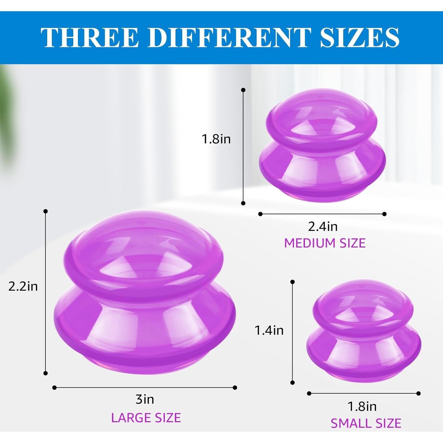 Kit de Ventosas de Silicona Excitsayno para Masaje y Alivio Muscular