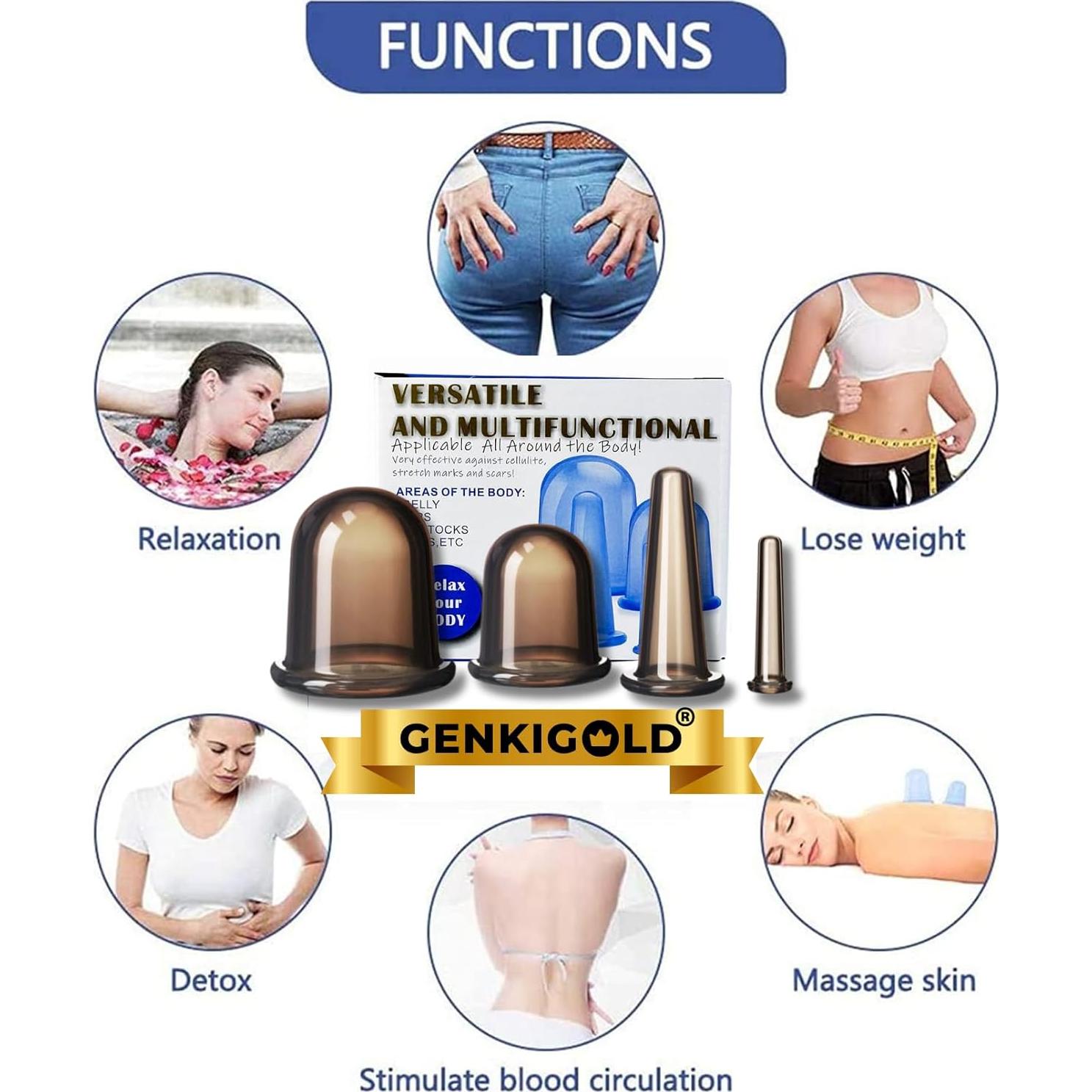 Juego de Ventosas de Silicona Orgánica Genkigold - 4 Piezas