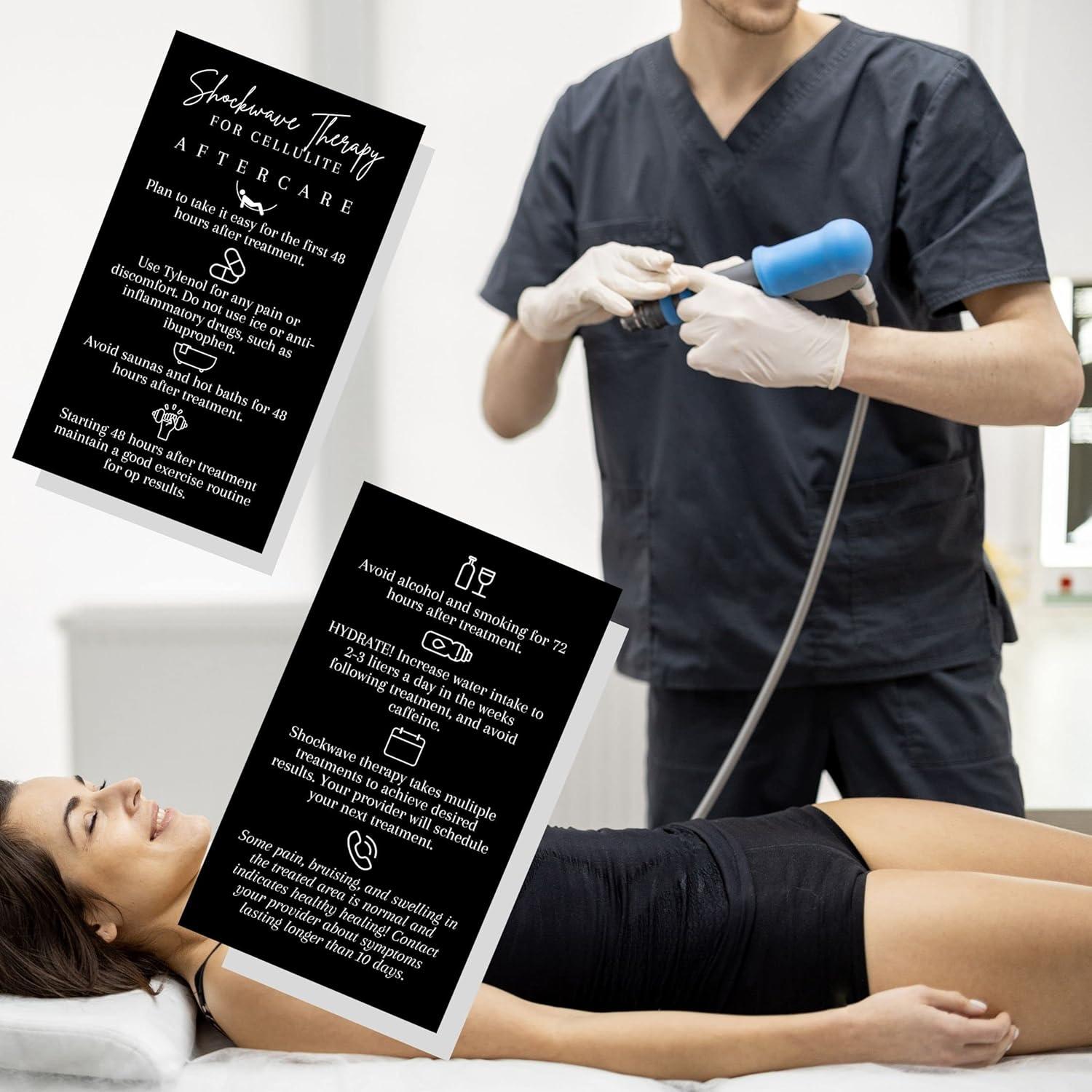 Tarjetas de Cuidado Posterior Terapia Ondas de Choque Lashicorn - 50 Unidades