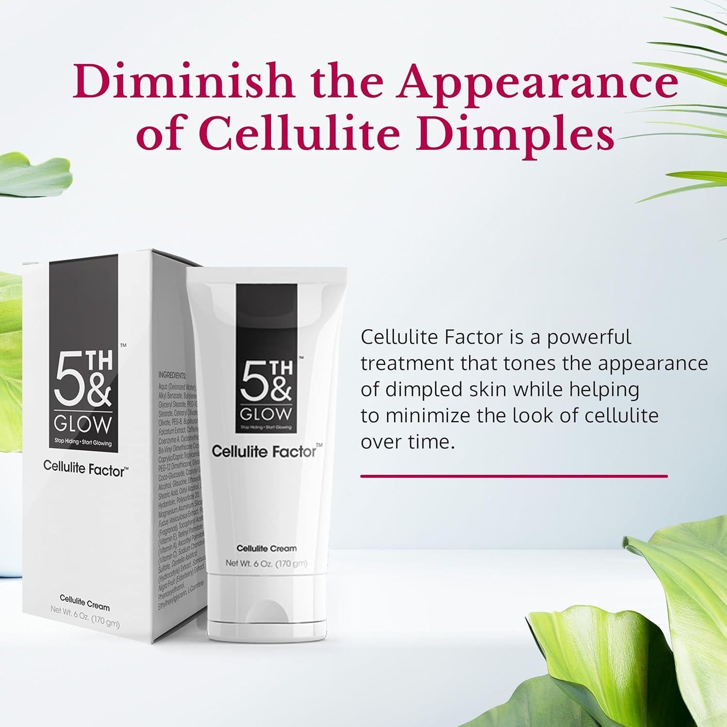 Crema Anticelulitis 5th & Glow - Factor de Celulitis 170 g