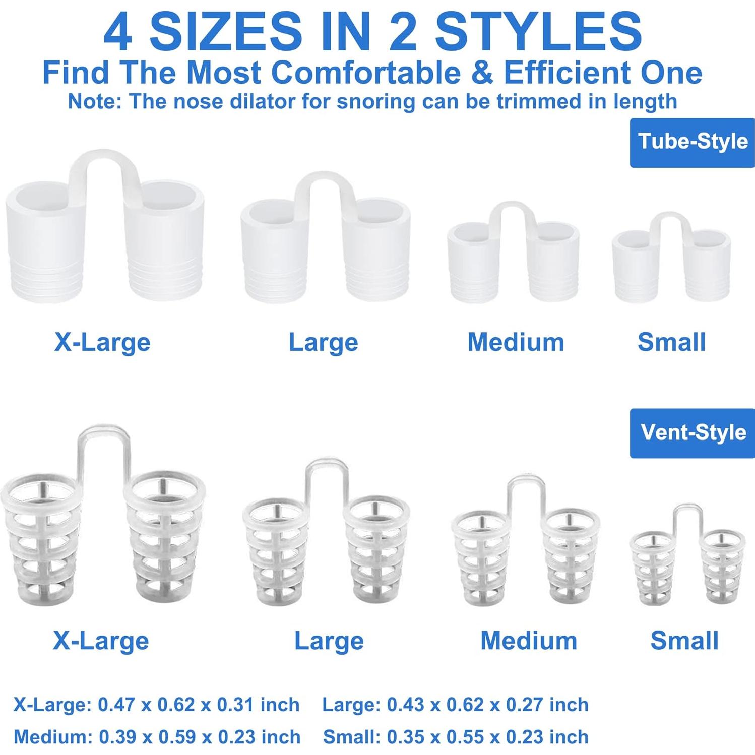 Dilatadores Nasales UyiCare para Ronquidos - 8 Clips, 4 Tamaños