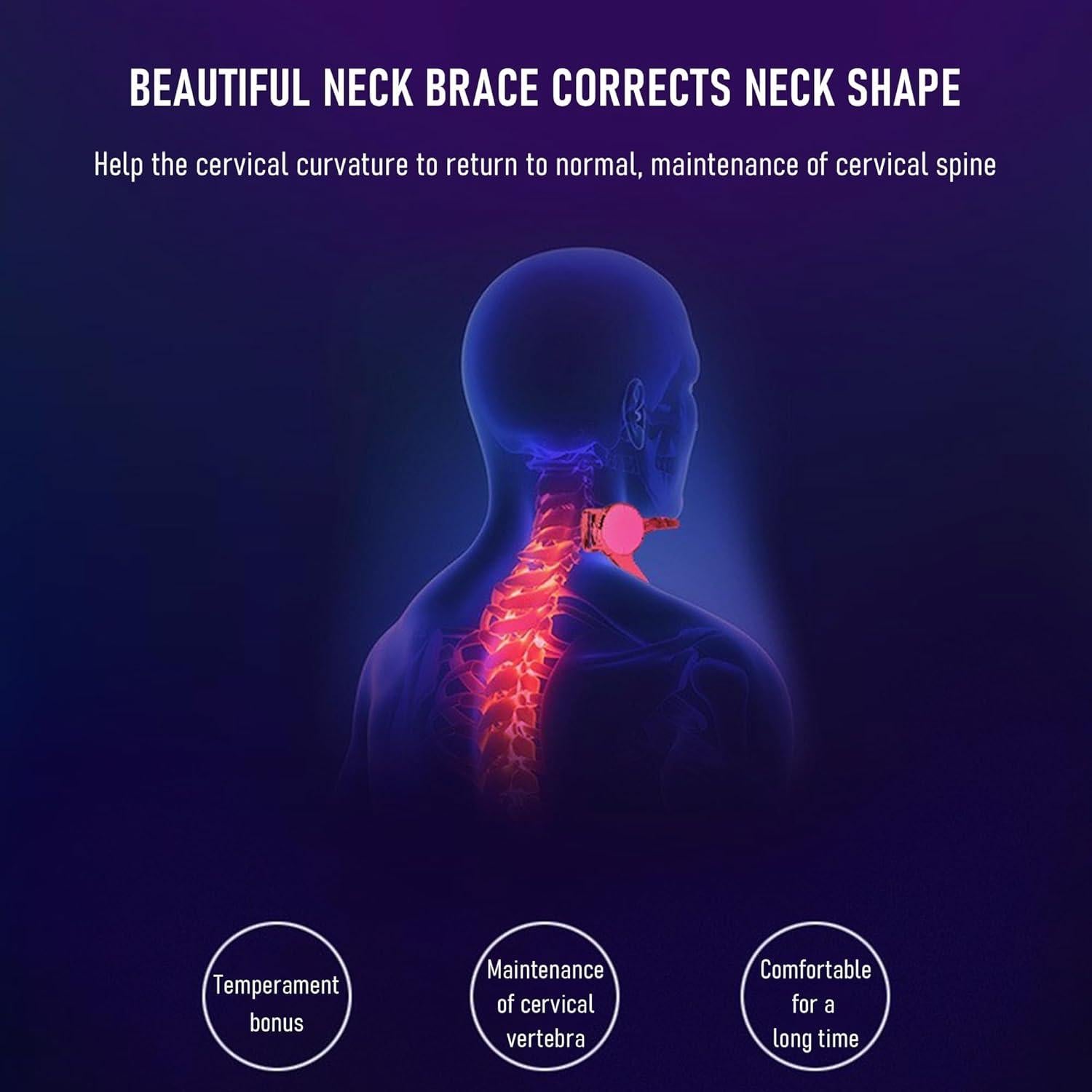 Collar Cervical Ajustable JUAWTYUK para Alivio de Dolor de Cuello