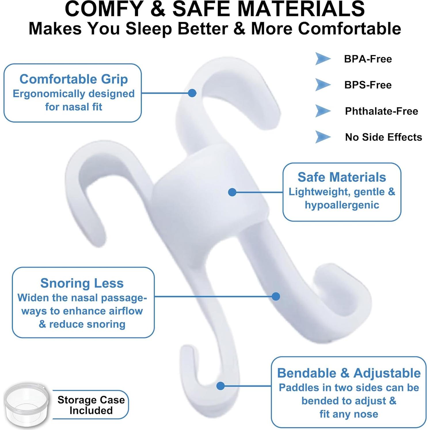 Dilatores Nasales Antirronquido UyiCare - Paquete de 4 Clips