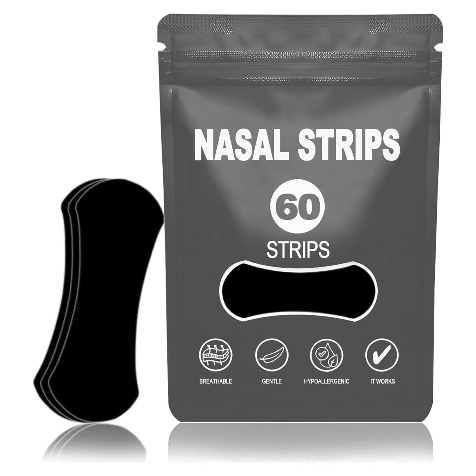 Tiras Nasales Hipoalergénicas Cenlomat - 60 Piezas para Ronquidos