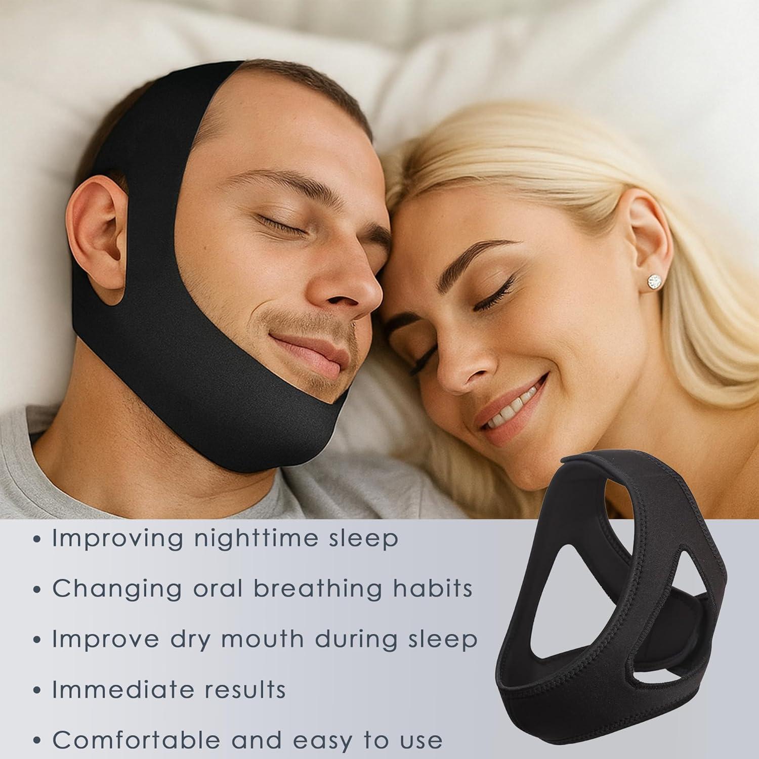 Correa de Mandíbula Airflow para Apnea del Sueño - Ajustable