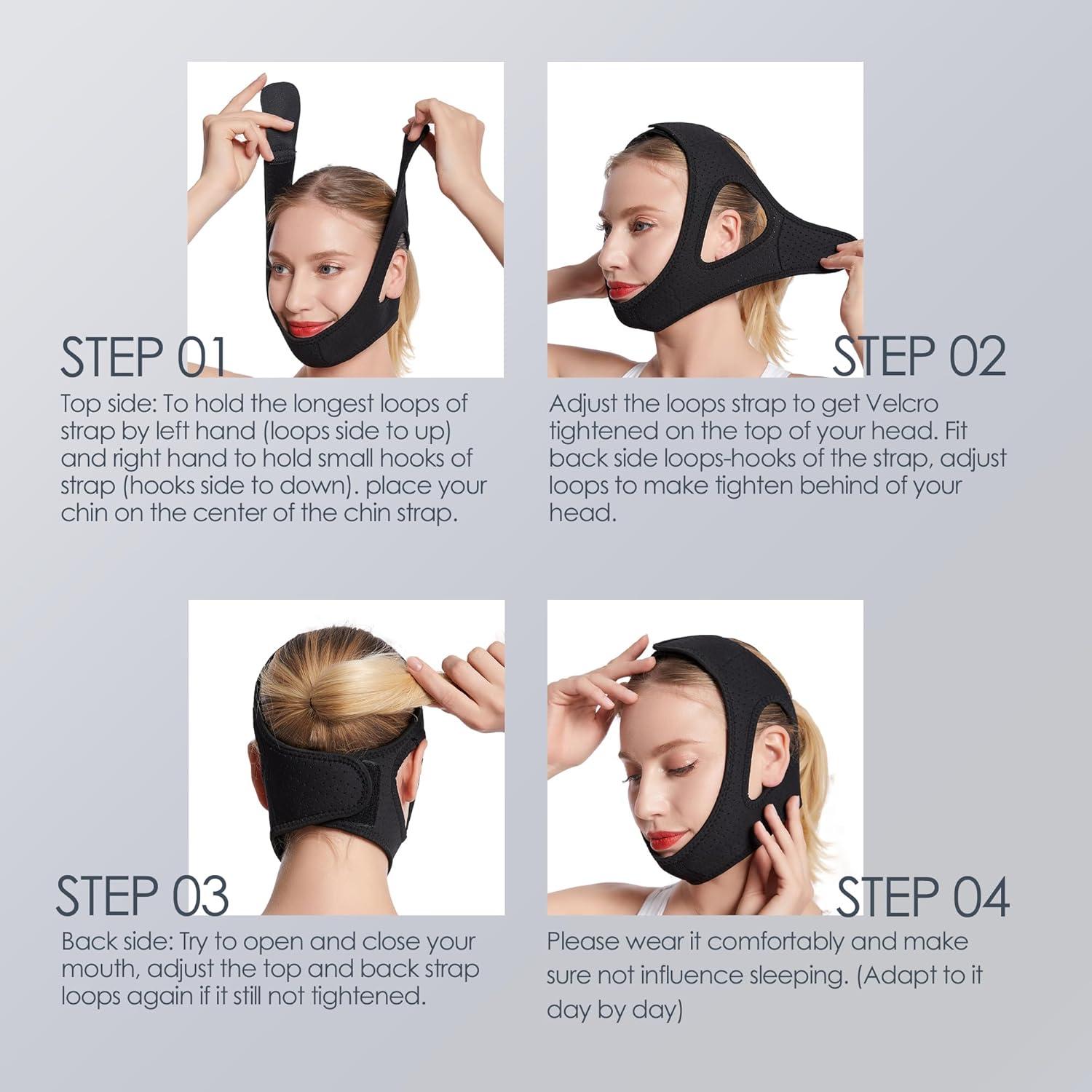 Correa de Mandíbula Airflow para Apnea del Sueño - Ajustable