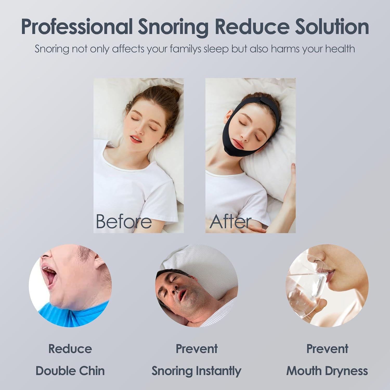 Correa de Mandíbula Airflow para Apnea del Sueño - Ajustable