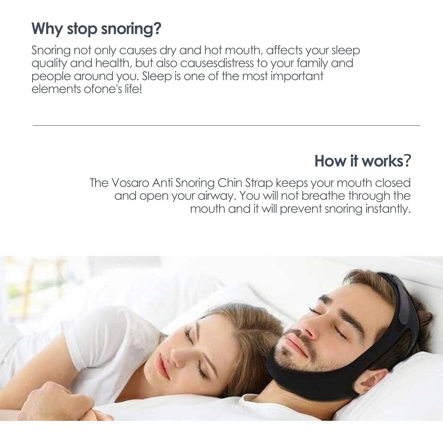 Correa de Mandíbula Airflow para Apnea del Sueño - Ajustable