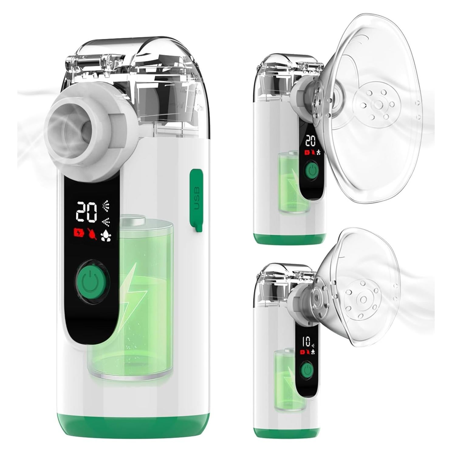 Nebulizador Portátil Bouldon Turquesa con Autolimpieza