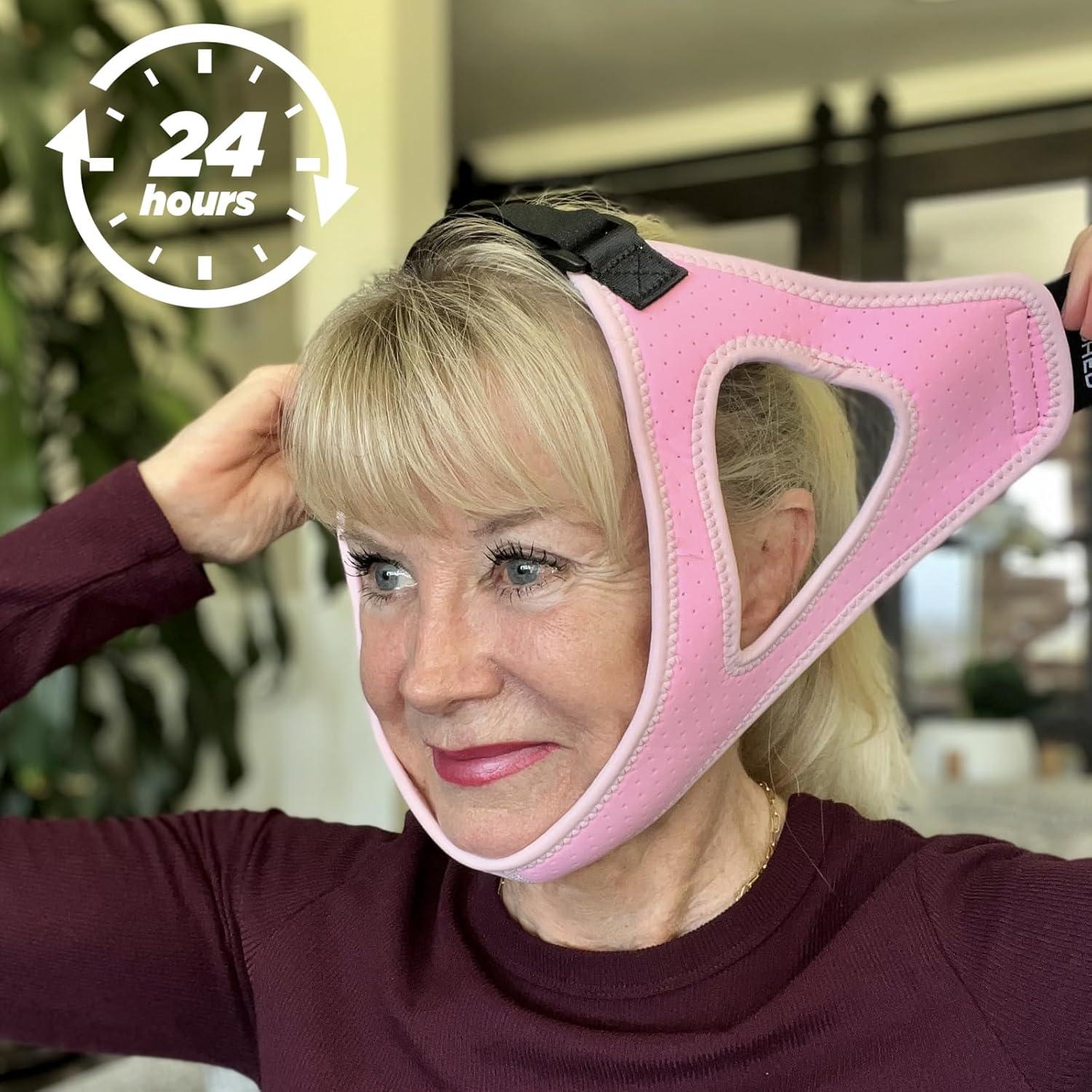 Correa de Barbilla Antironquidos GOPHERBRACE Ajustable Rosa