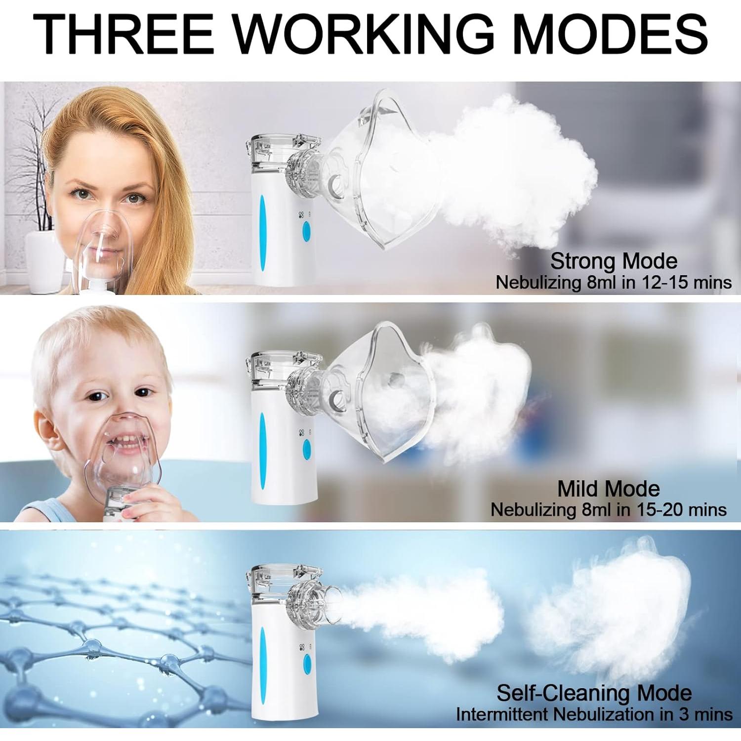 Nebulizador Ultrasónico Portátil Naweti NE-520 Recargable