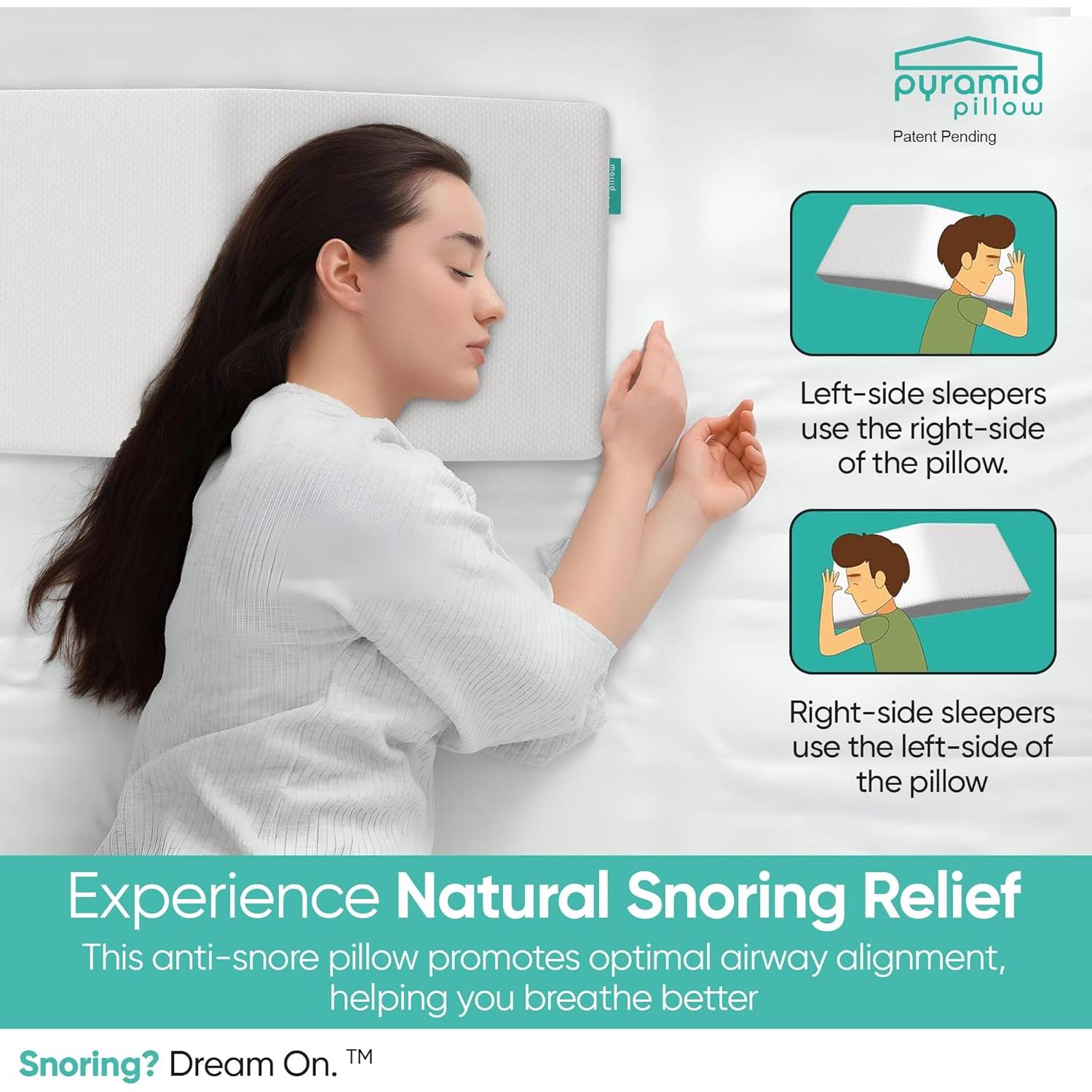 Almohada Antisnoring Pirámide - Espuma de Memoria 61x30.5cm