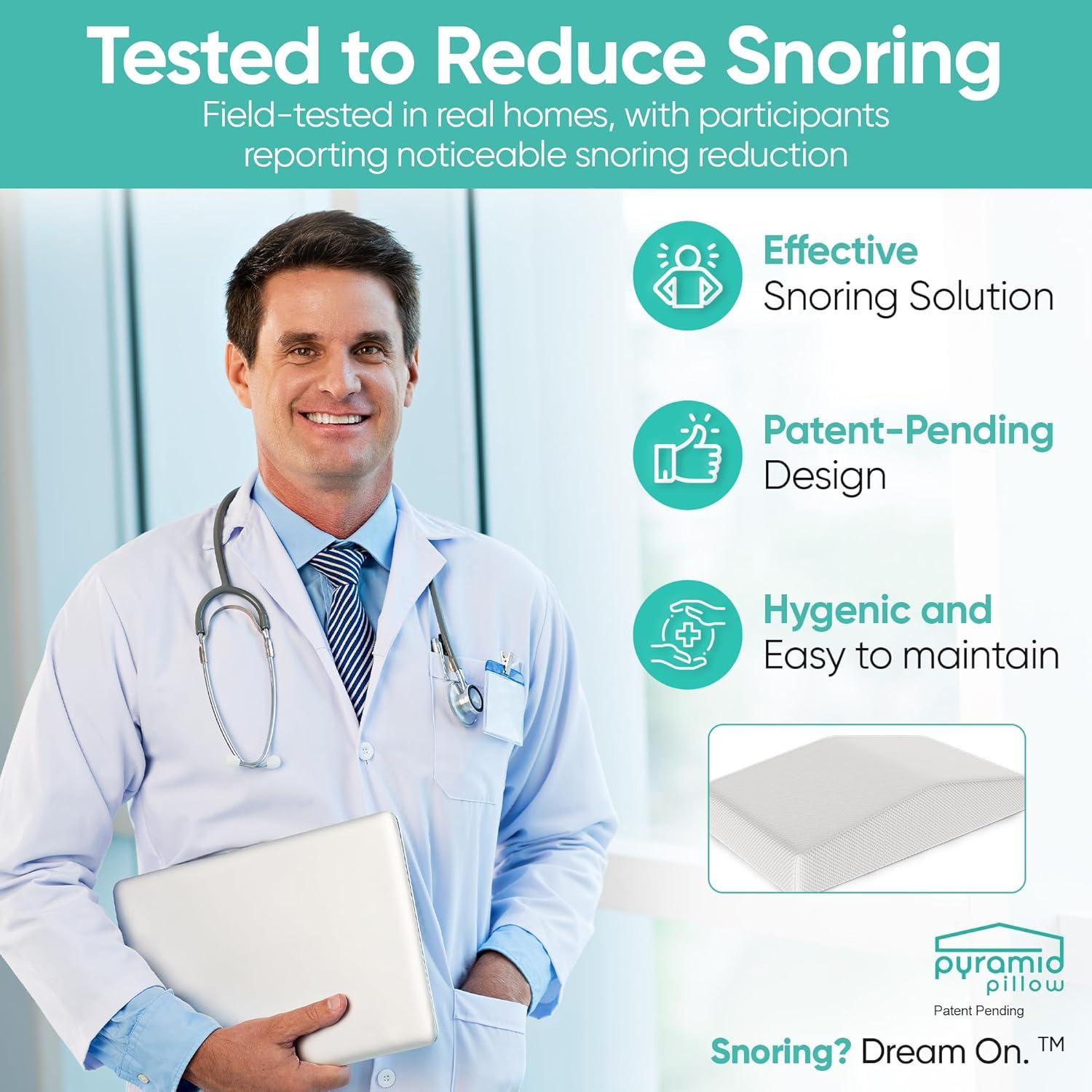 Almohada Antisnoring Pirámide - Espuma de Memoria 61x30.5cm