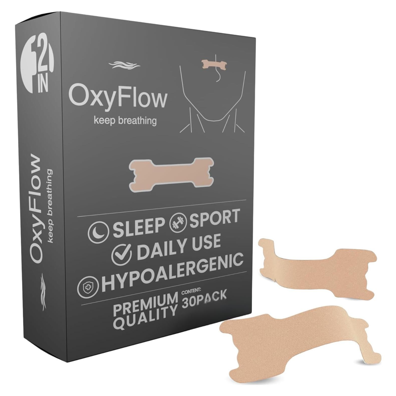 Tiras Nasales OxyFlow Modelo Y - 30 Unidades para Alivio Nasal