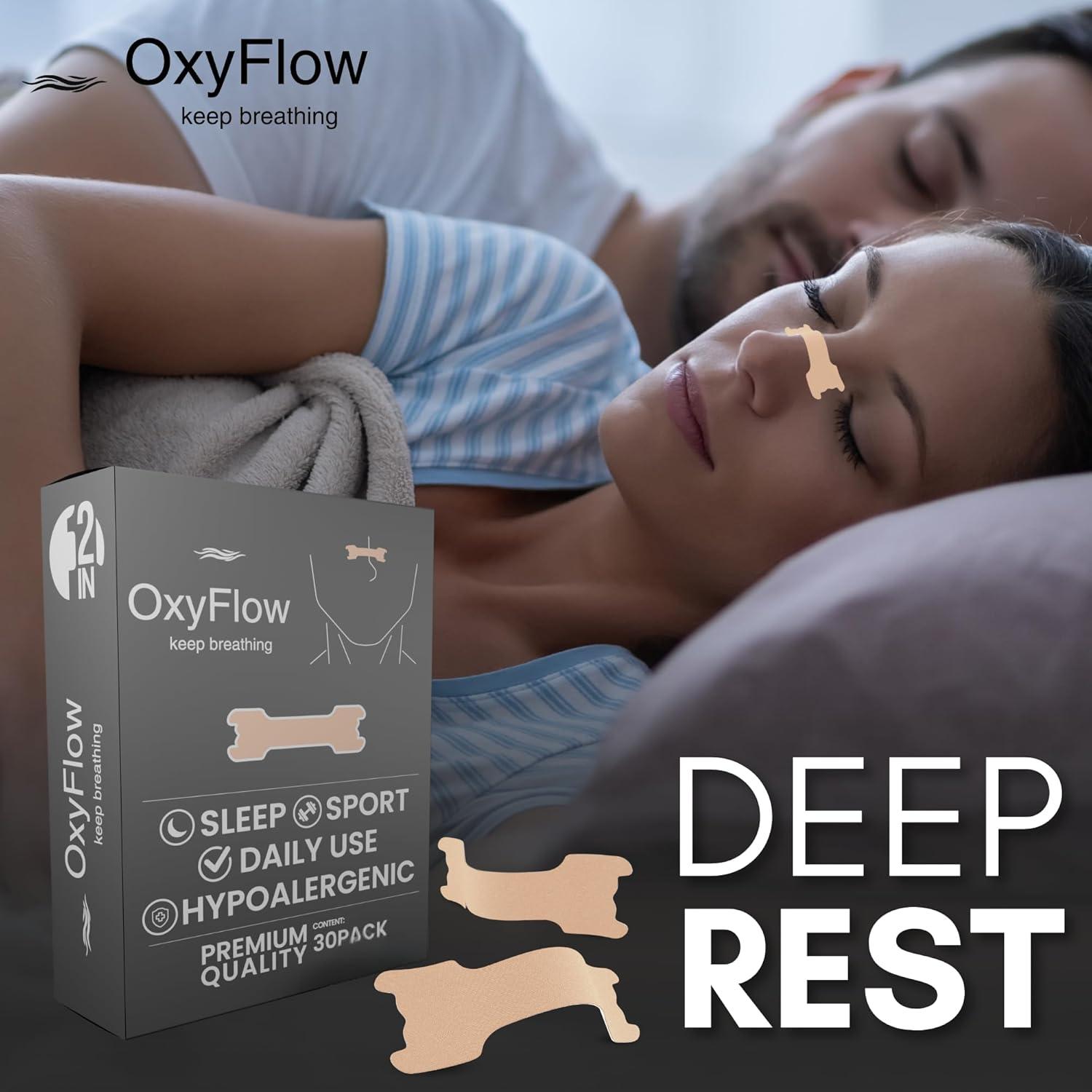 Tiras Nasales OxyFlow Modelo Y - 30 Unidades para Alivio Nasal