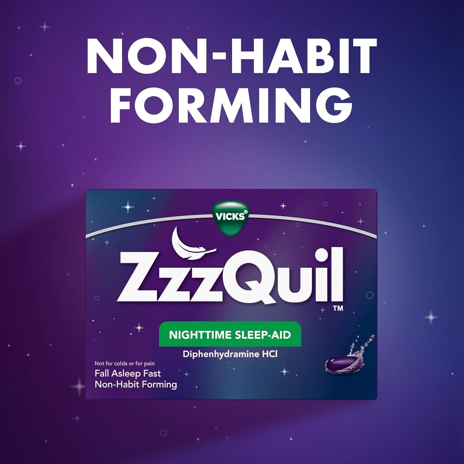 ZzzQuil LiquiCaps 72 Unidades - Ayuda para Dormir Nocturna 50mg