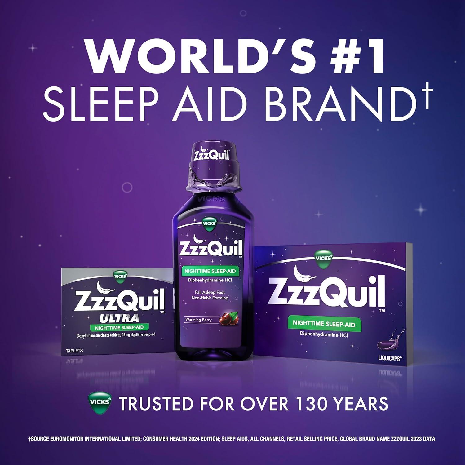 ZzzQuil LiquiCaps 72 Unidades - Ayuda para Dormir Nocturna 50mg