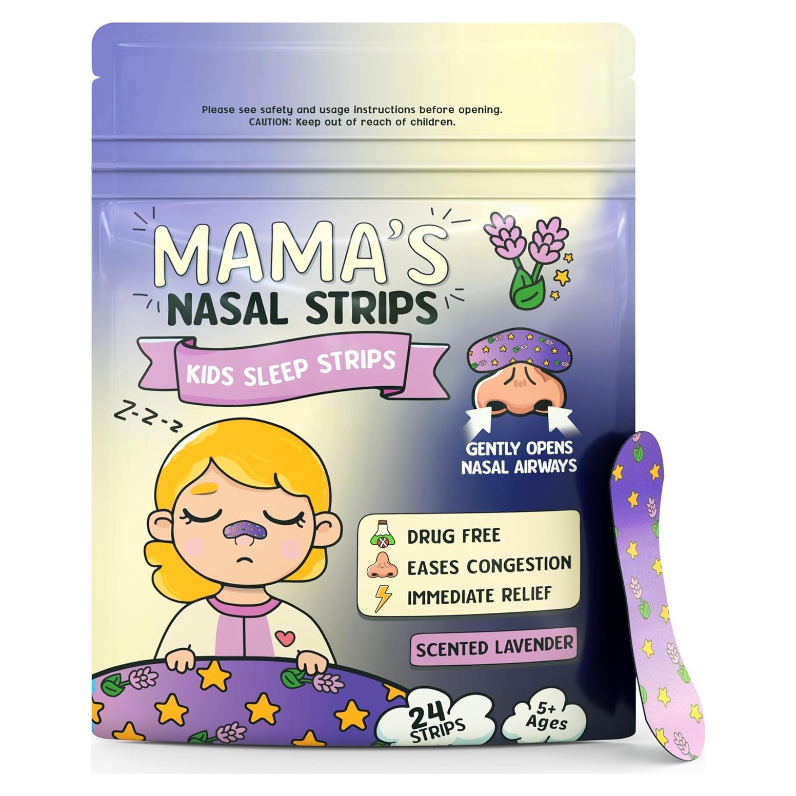 Tiras Nasales Hipoalergénicas Mama's para Niños 24 Unidades