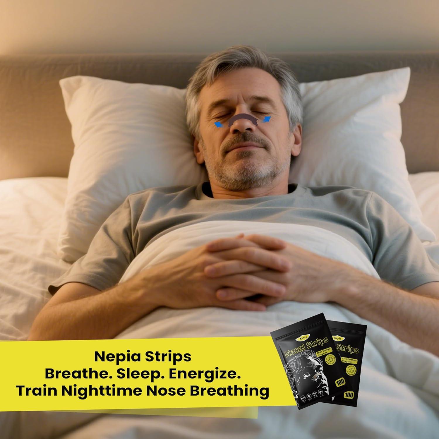 Tiras Nasales Nepia 100 Pcs Sin Láttex para Respiración