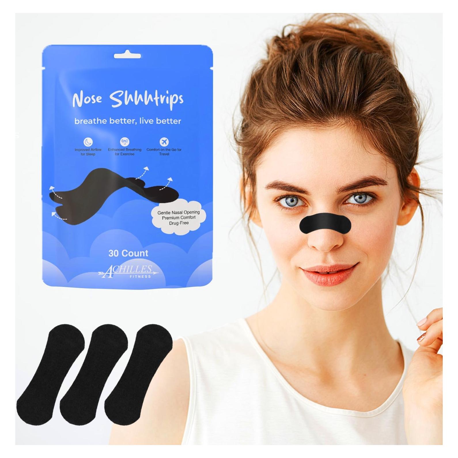 Tiras Nasales Achilles Fitness - 30 Unidades para Respirar Mejor