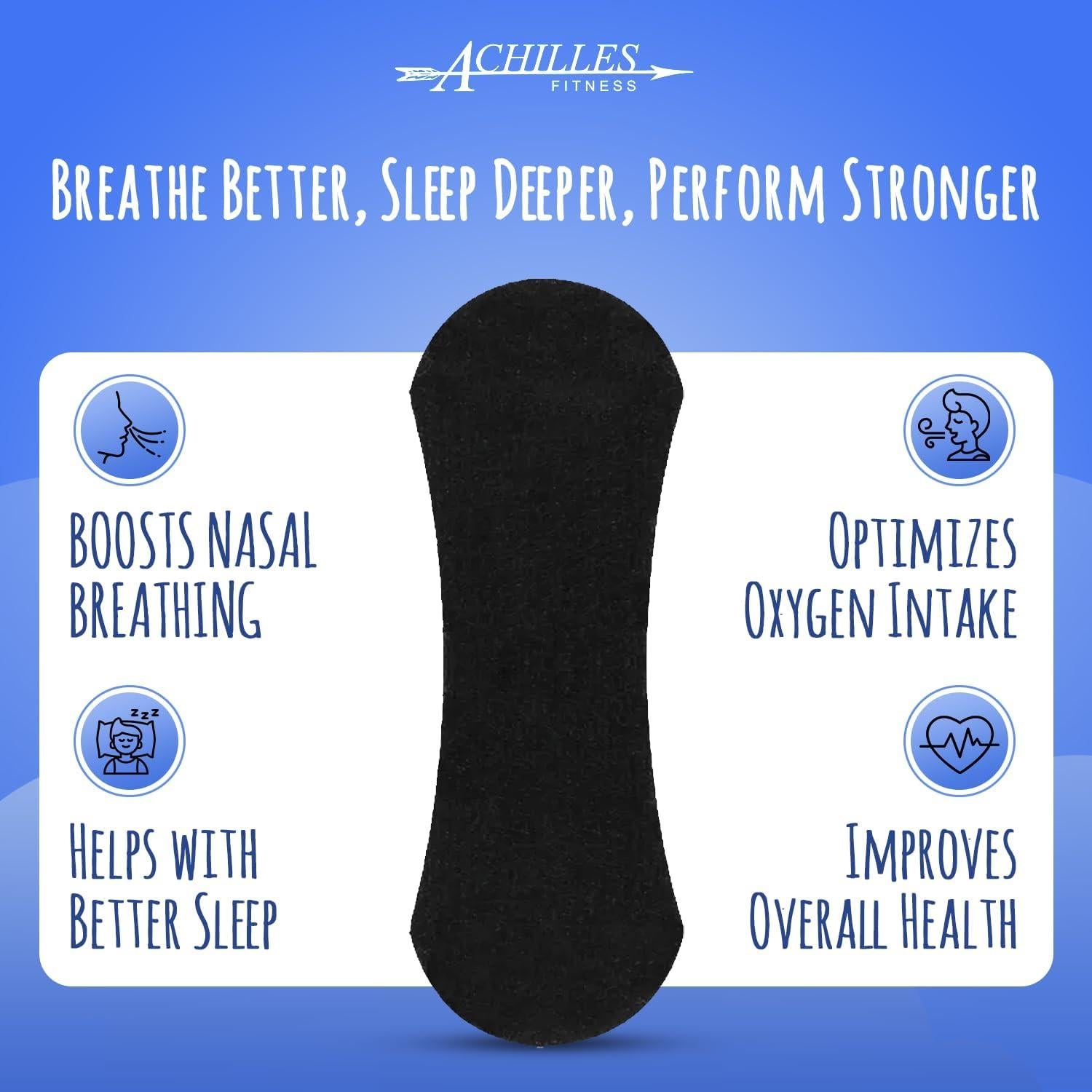 Tiras Nasales Achilles Fitness - 30 Unidades para Respirar Mejor