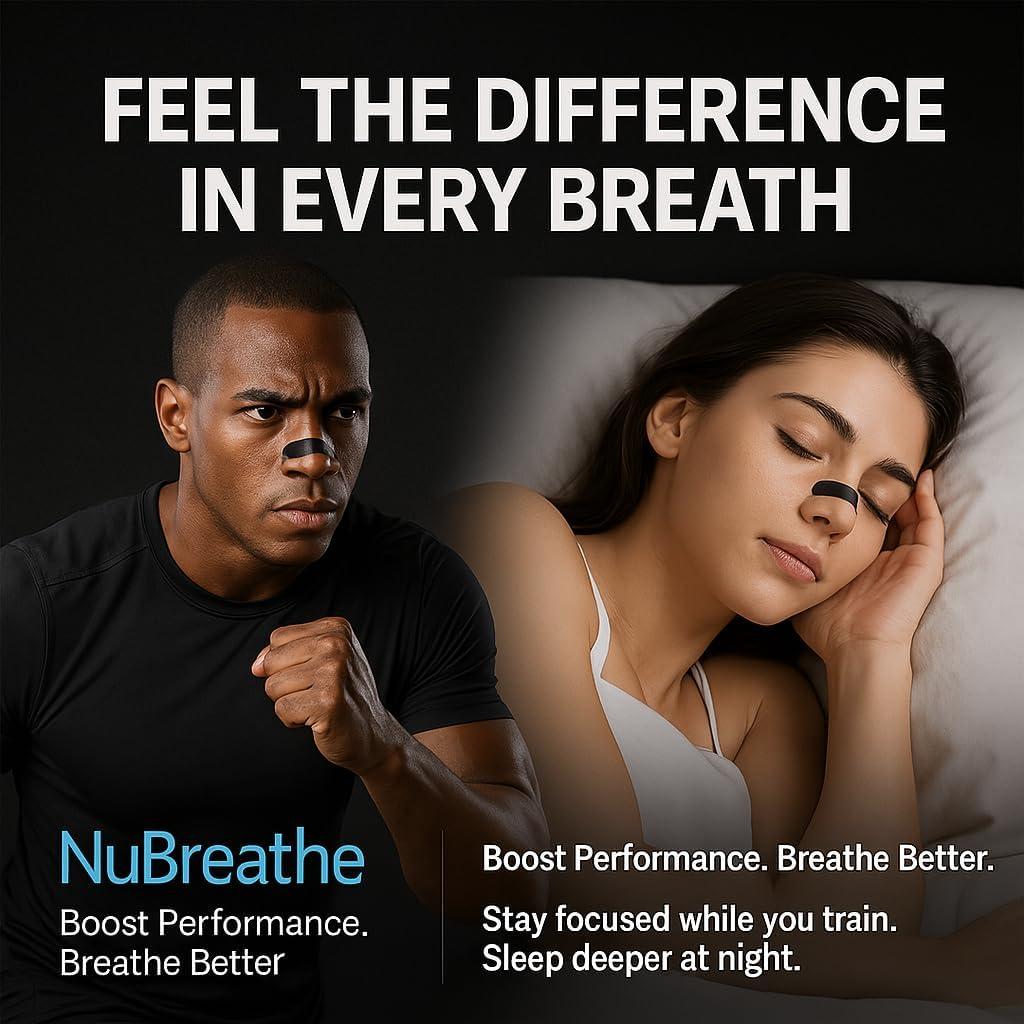 Tiras Nasales Hipoalergénicas Nubreathe 60 Unidades Grado Médico