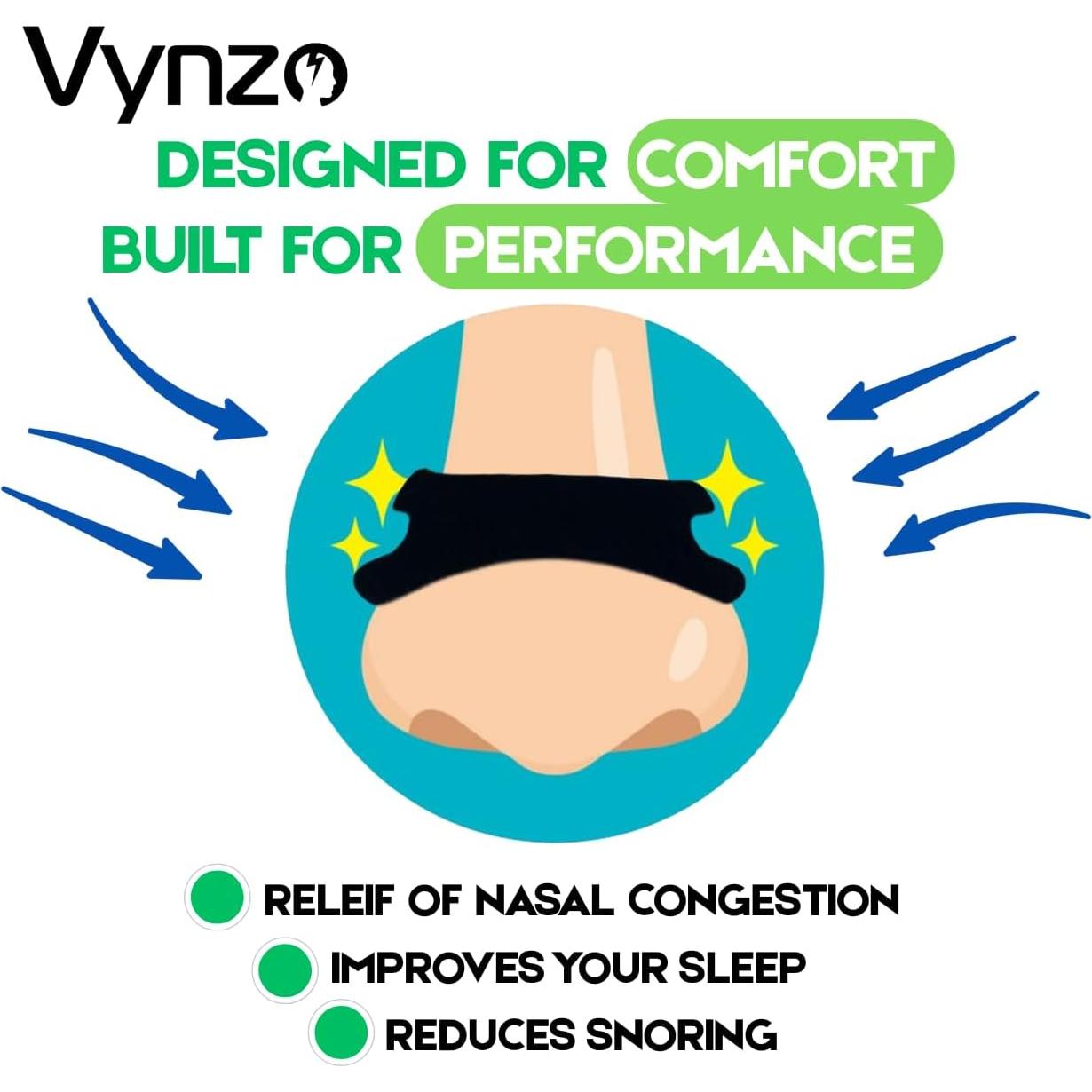 Tiras Nasales Vynzo para Ronquidos - 30 Unidades Hipoalergénicas