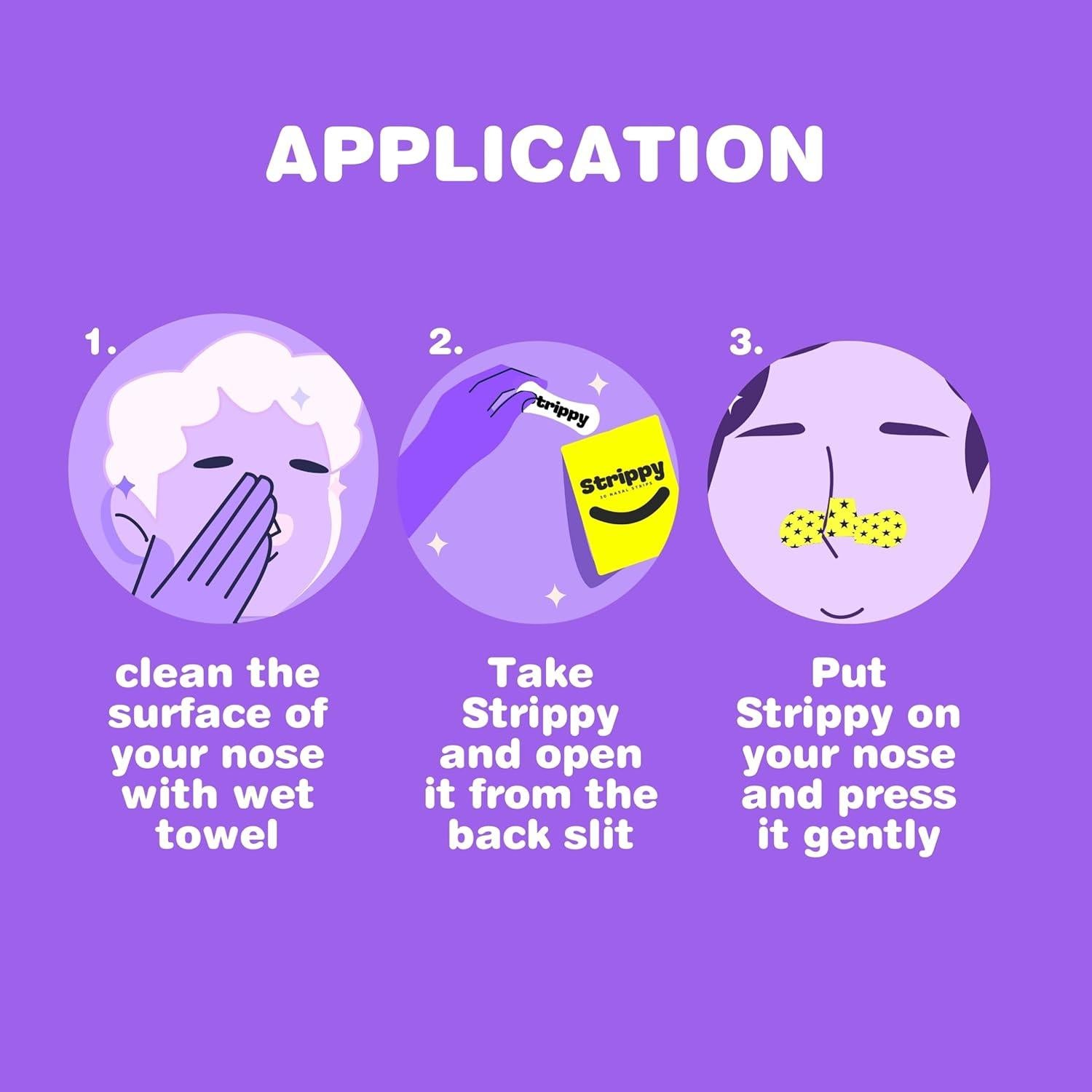 Tiras Nasales Strippy | Alivio Congestión y Ronquido | 30 Unidades